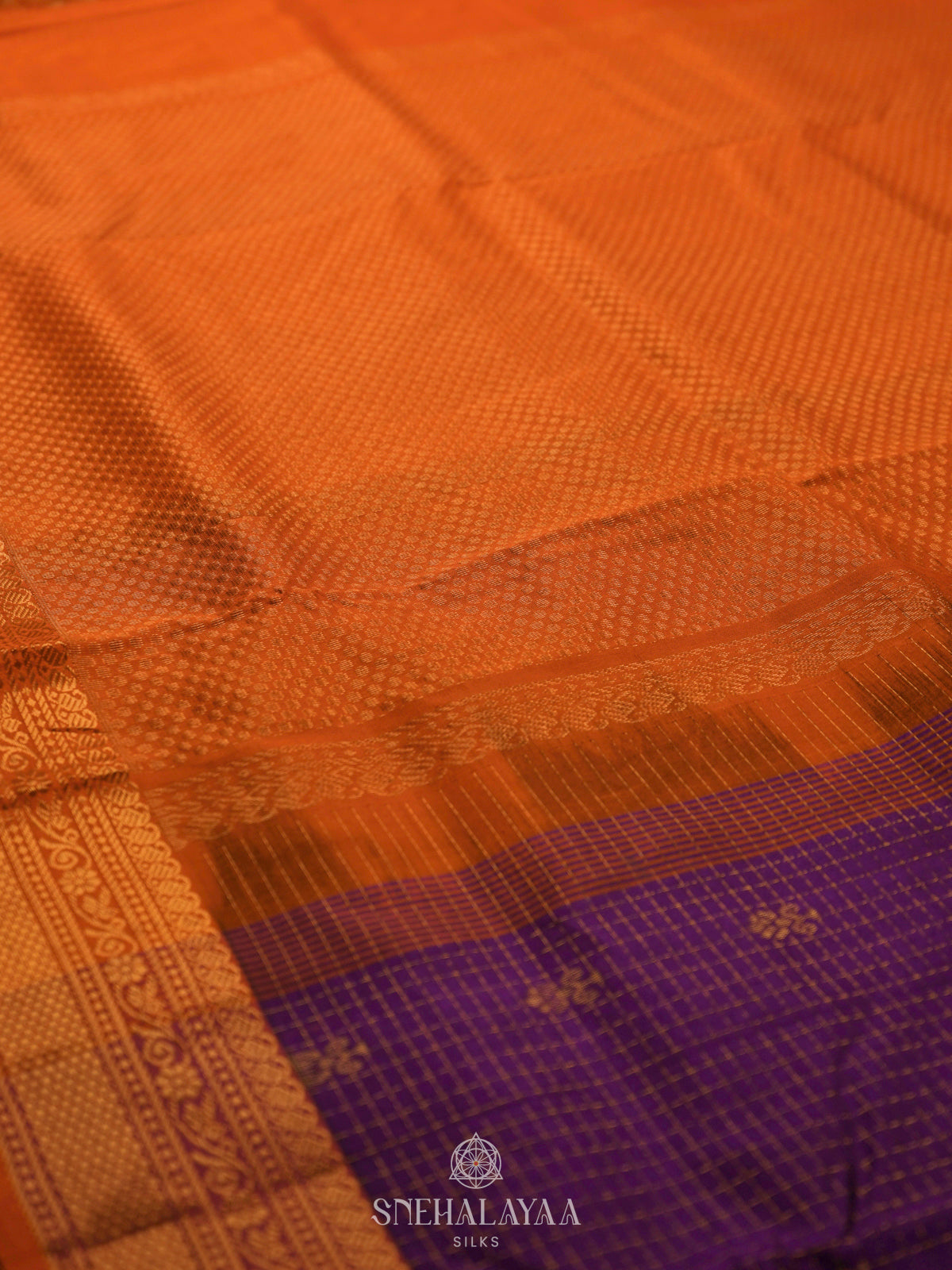 Purple Kanchi Silk Cotton Saree