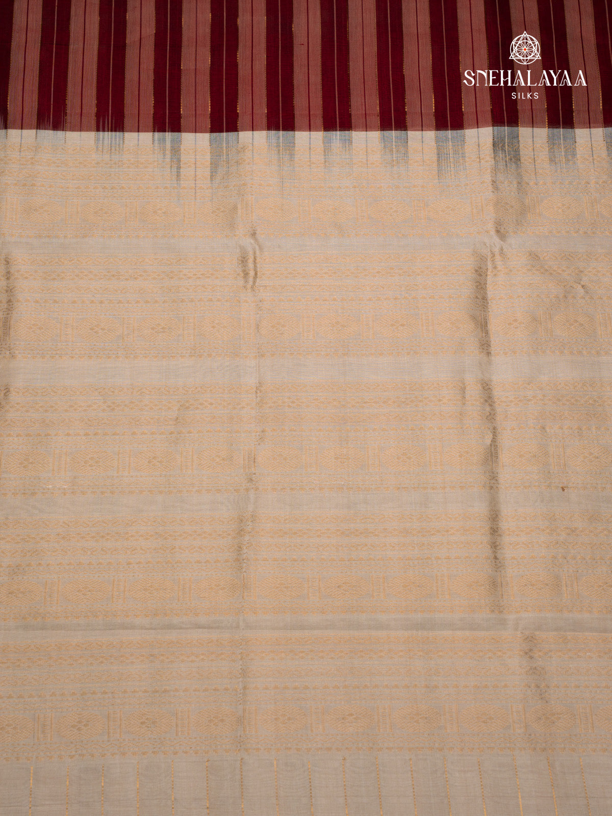 Marron Kanchi Silk Cotton Saree