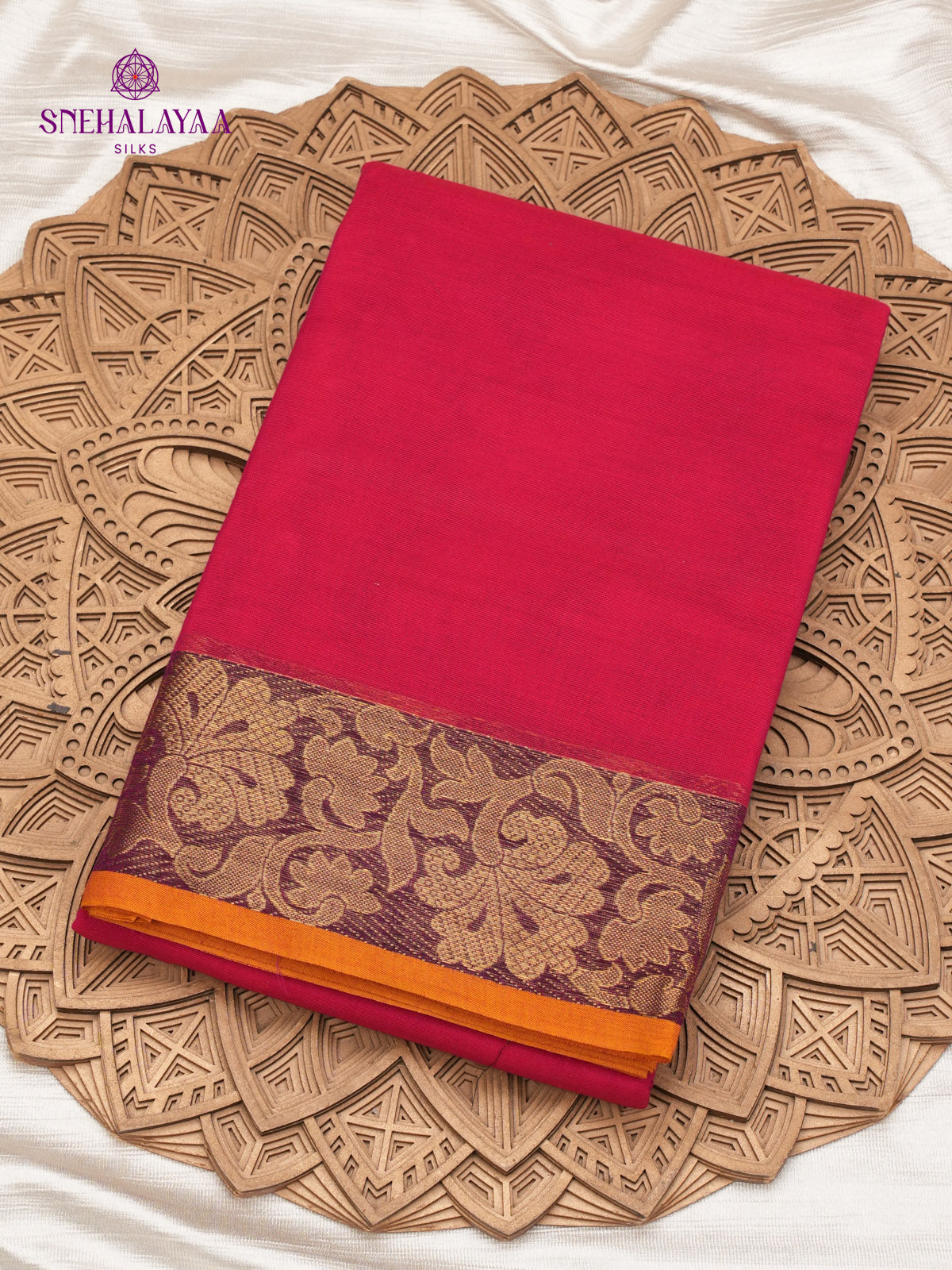Rani Pink Chettinad Cotton Saree
