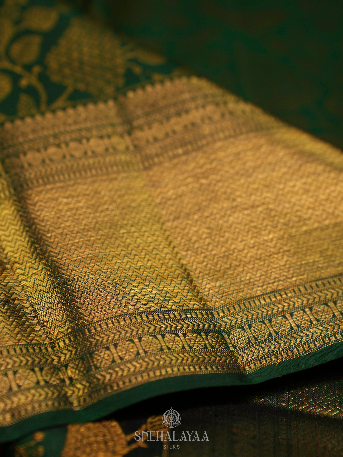 Emerald Green Kanjivaram Silk Saree