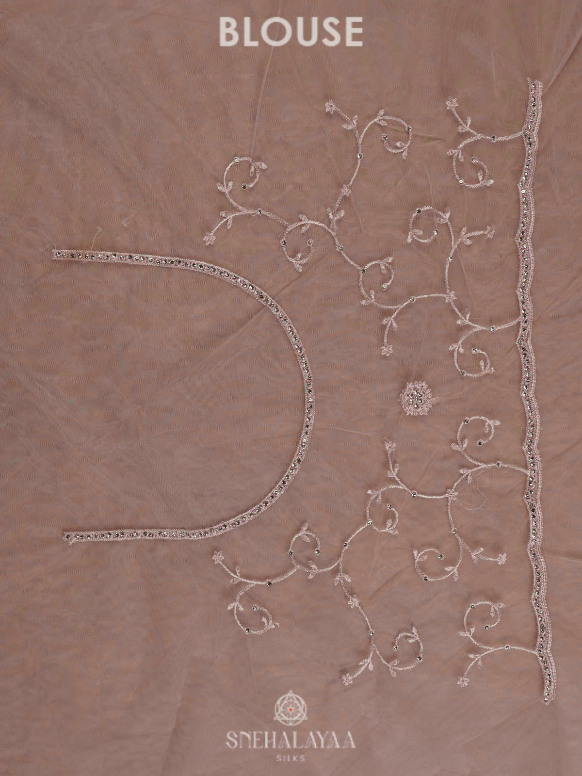 Pale Pink Designer Saree