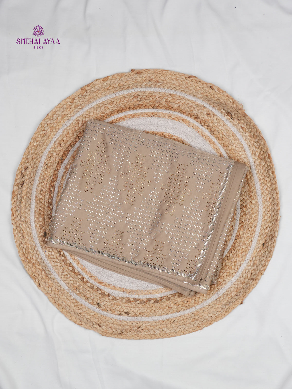 Beige Designer Saree