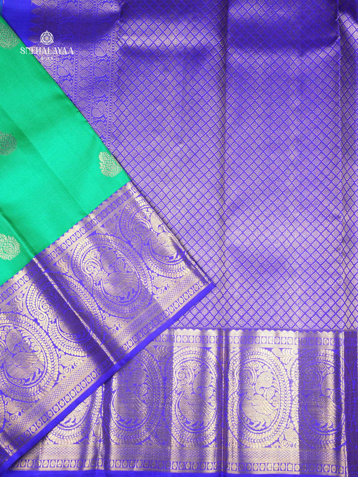 Teal Green Kanjivaram Silk Saree