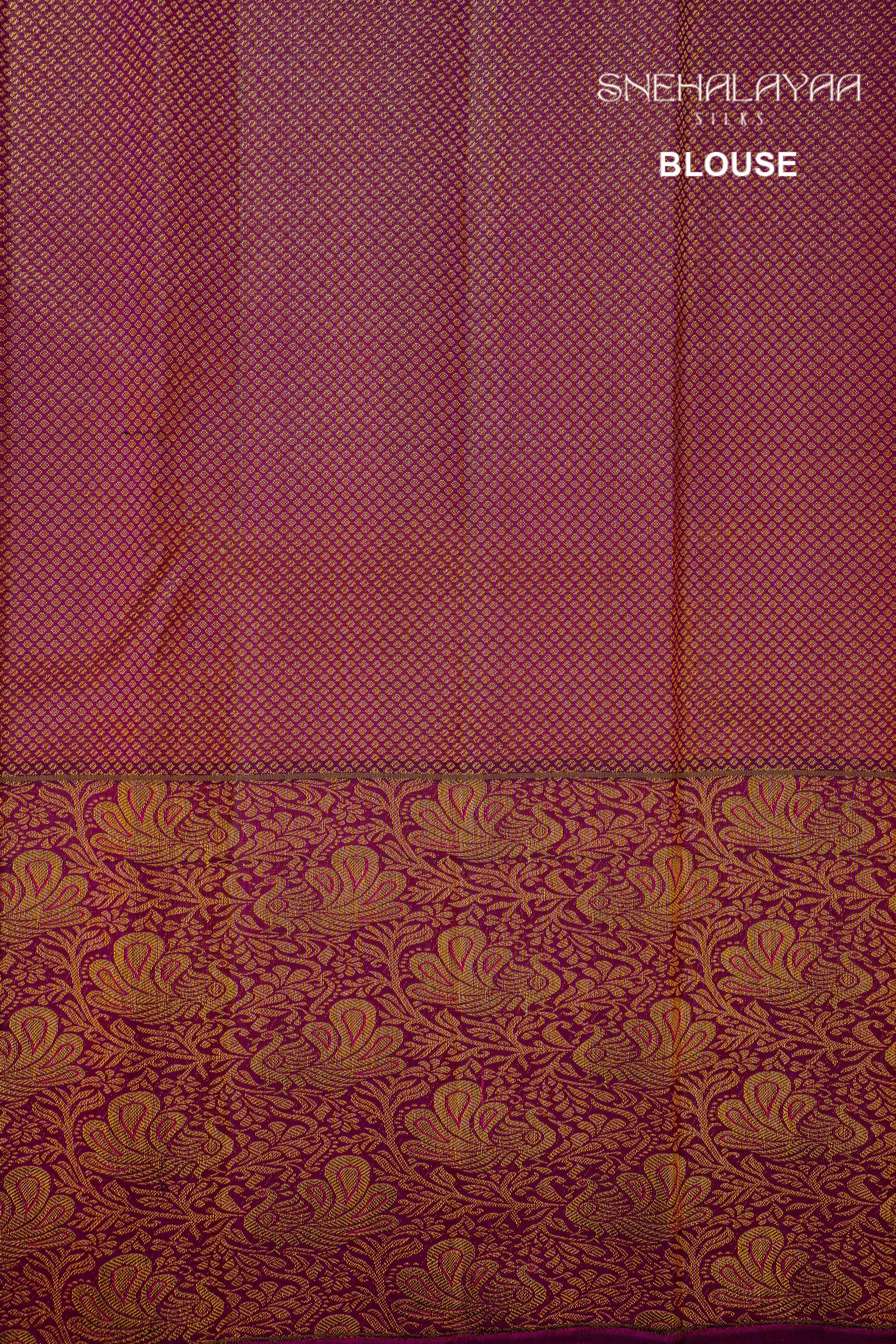 Golden Yellow Kancheevaram Tissue Silk Saree