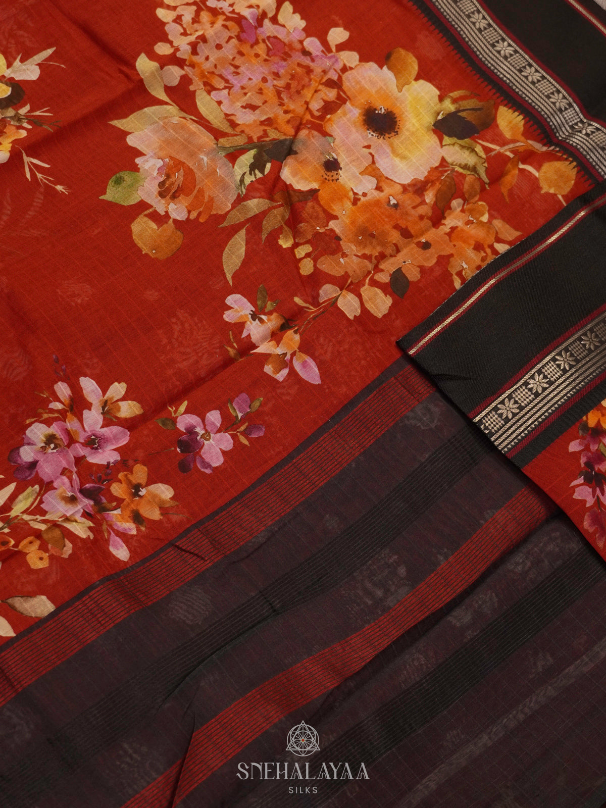 Red Chanderi Saree