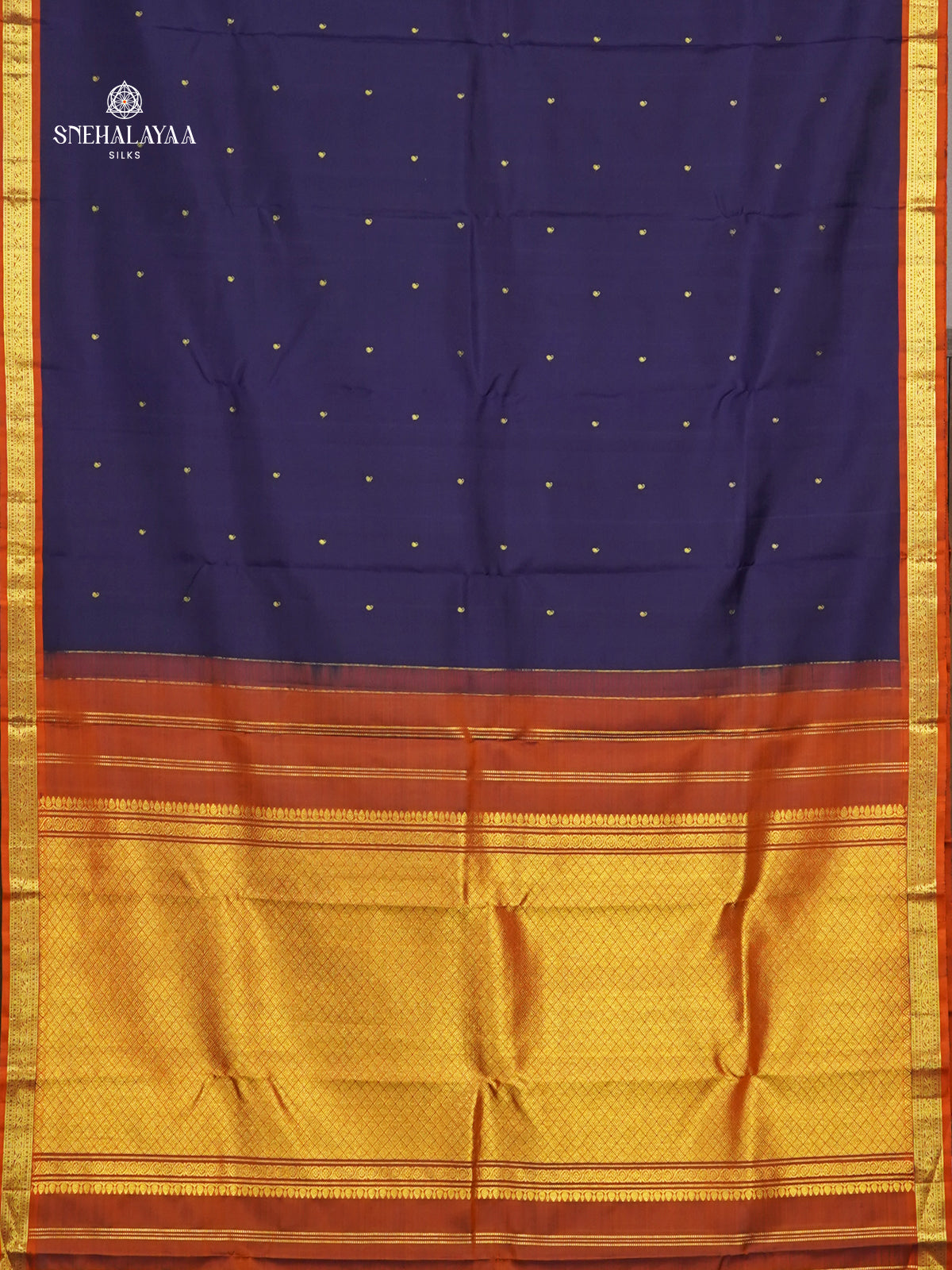 Navy Blue Kanjivaram Silk Saree