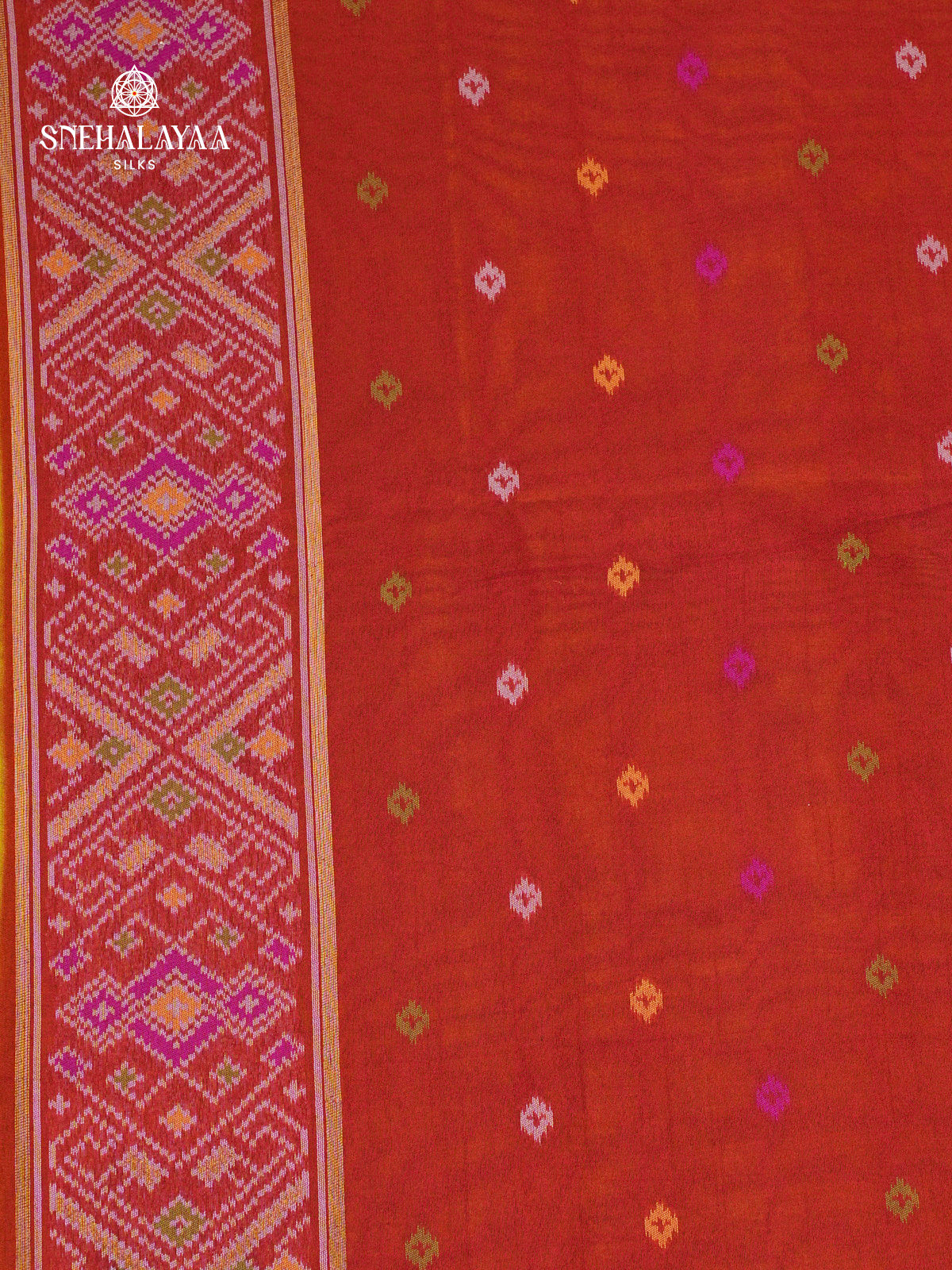 Lime Yellow Ikat Saree