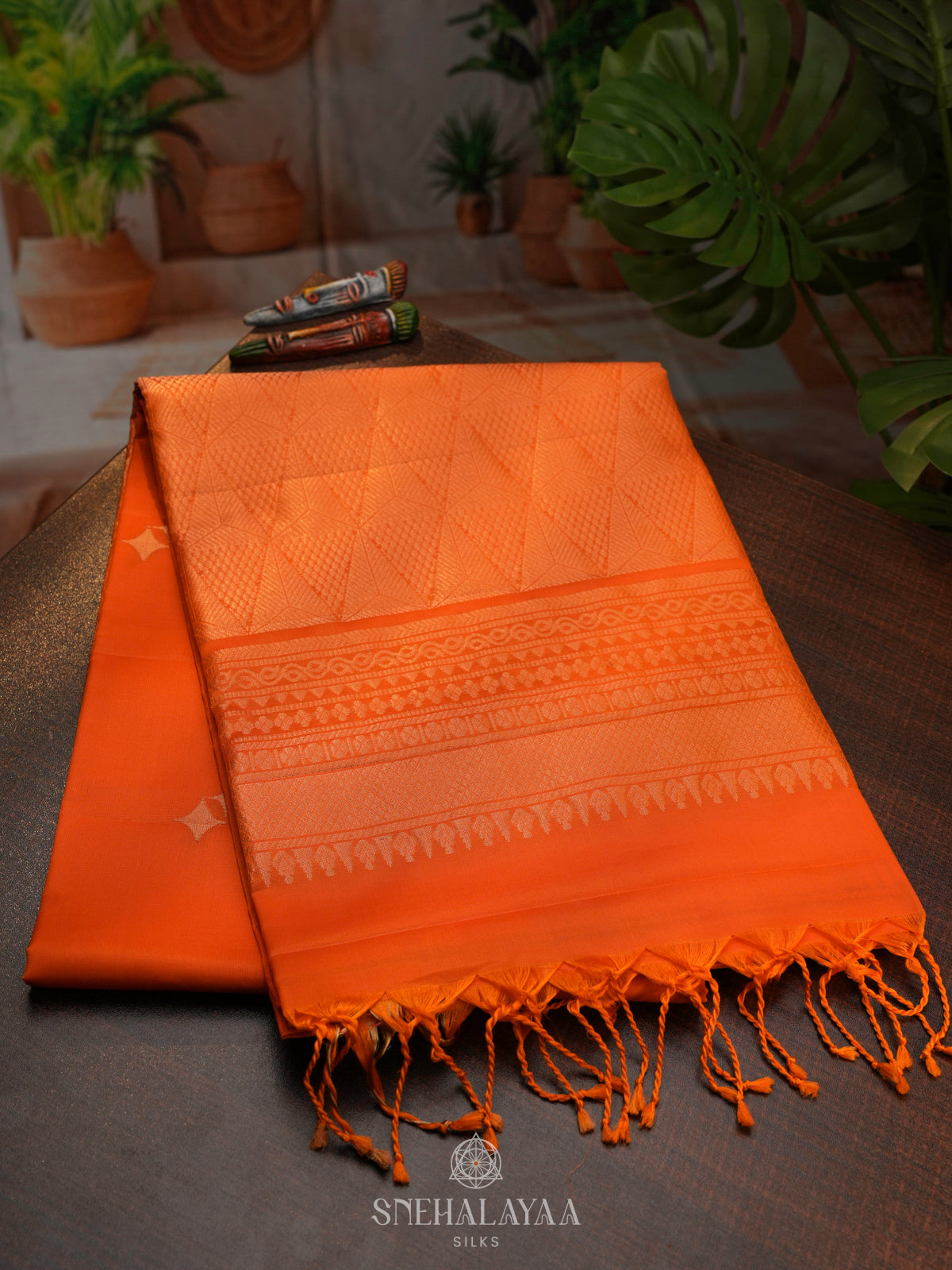 Orange Soft Silk Saree