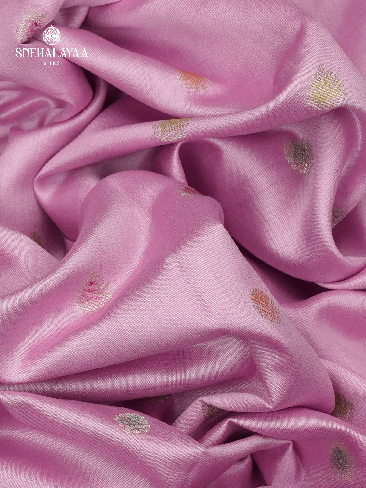 Lilac Banaras Chiniya Silk Saree