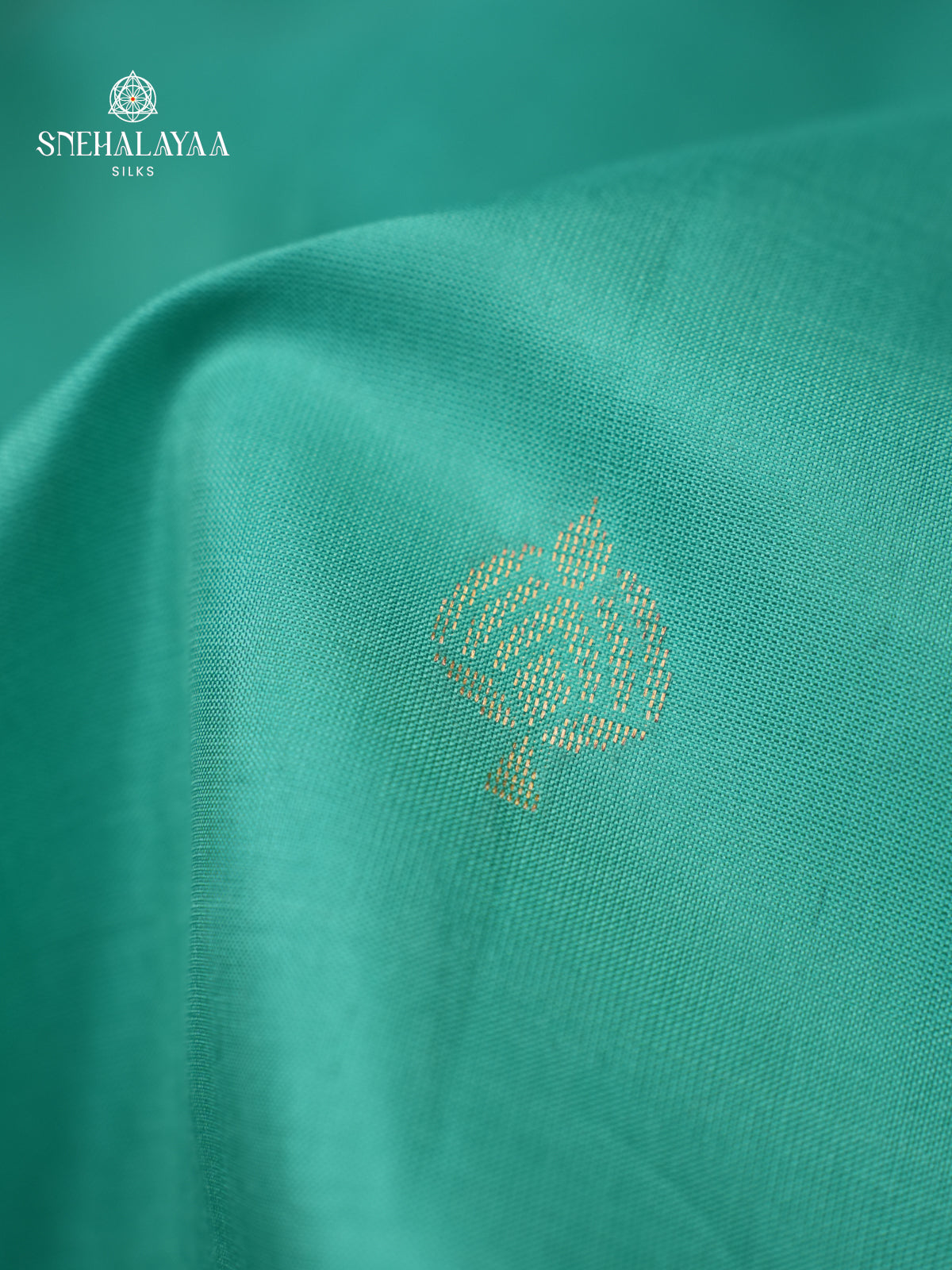 Teal Blue Kanjivaram Silk Saree
