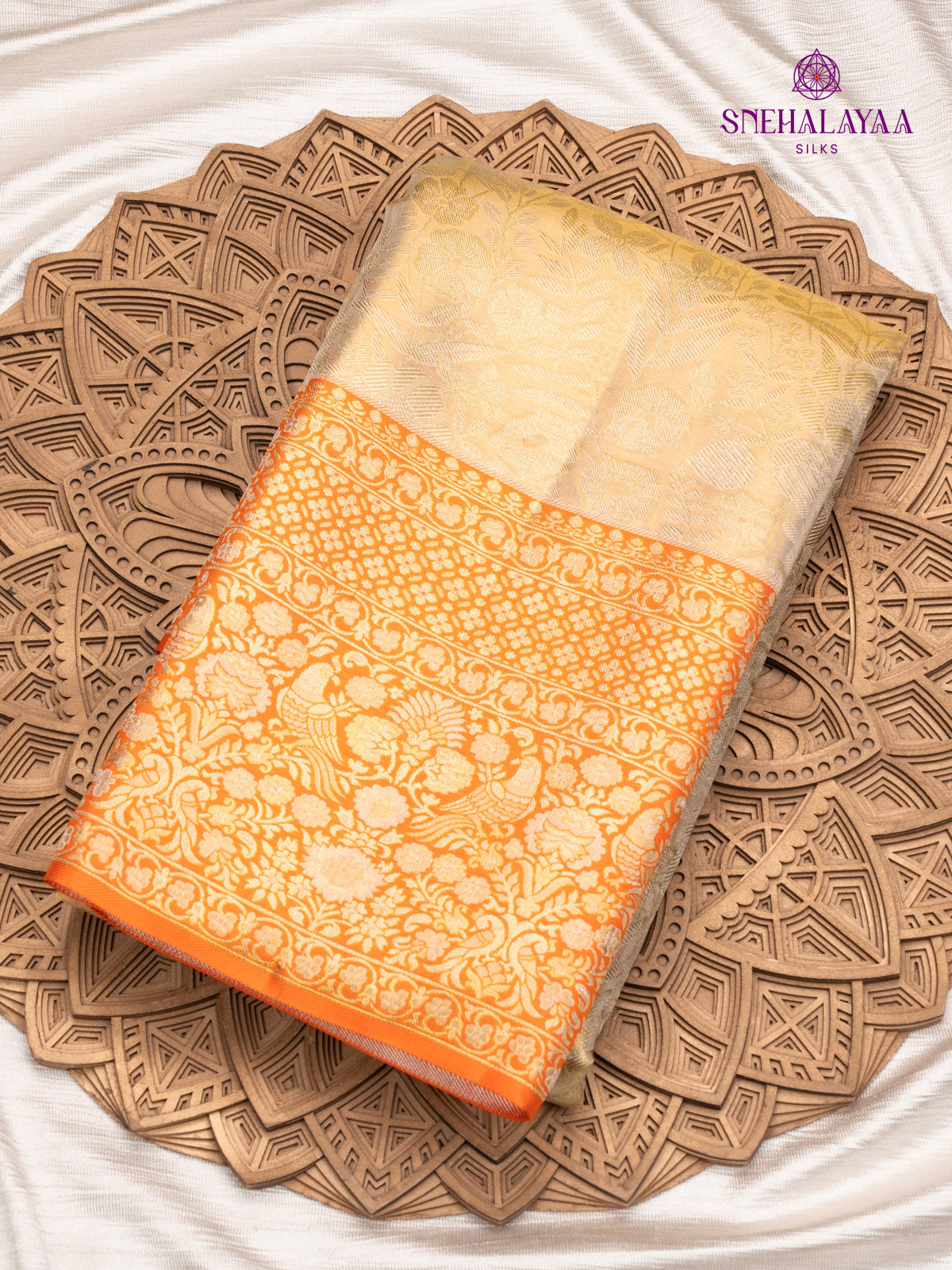 Sandal Kanjivaram Silk Saree