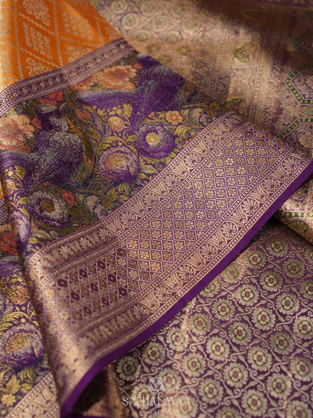 Yellow Kanjivaram Silk Saree