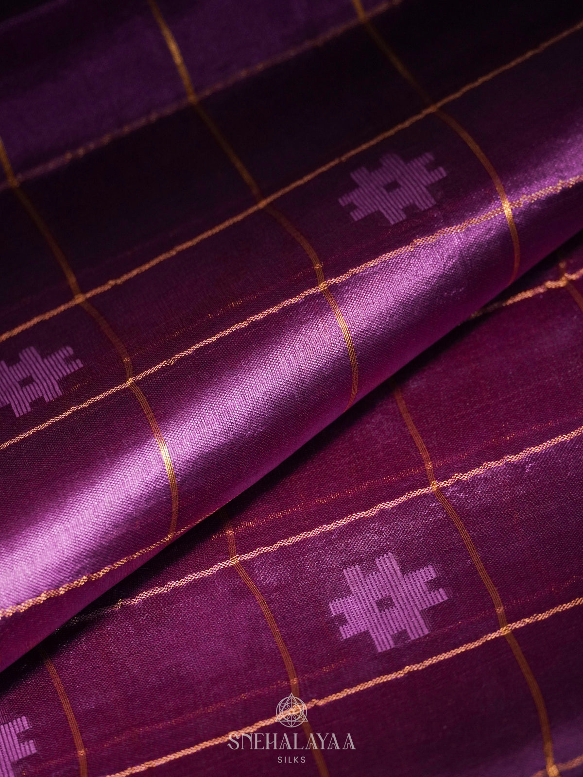 Magenta Tussar Saree