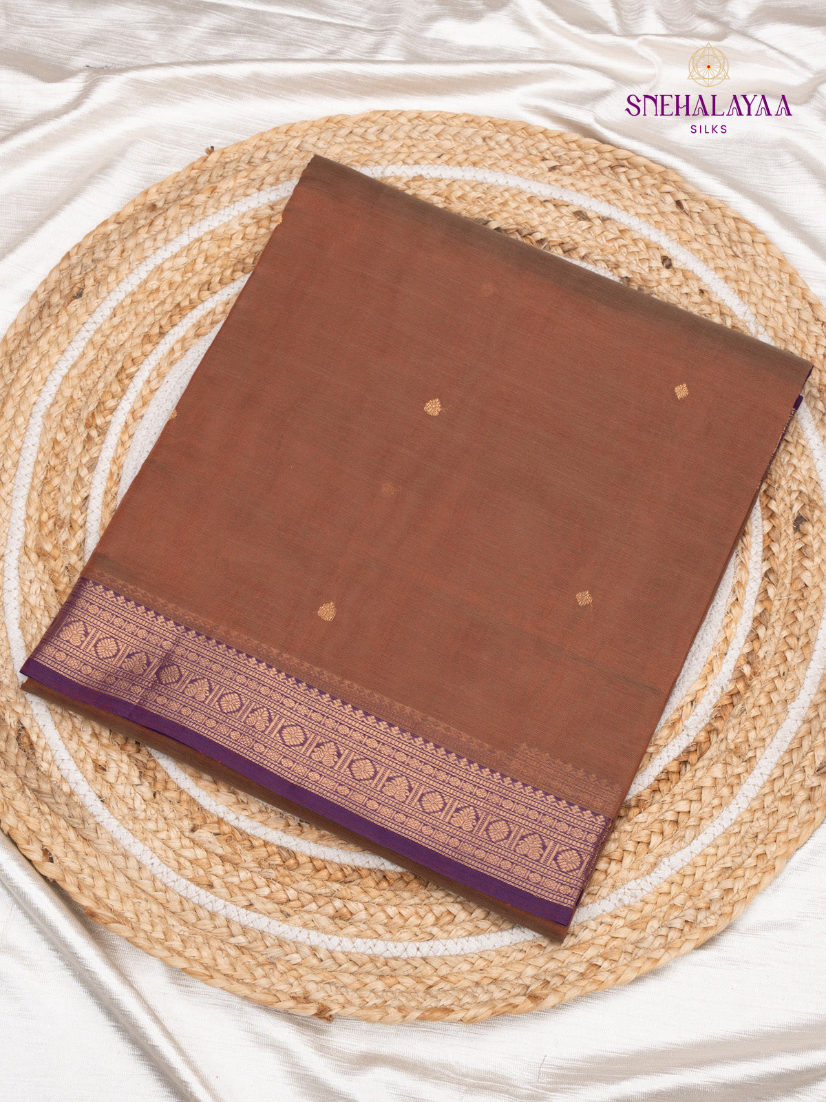 Light Brown Kanchi Silk Cotton Saree