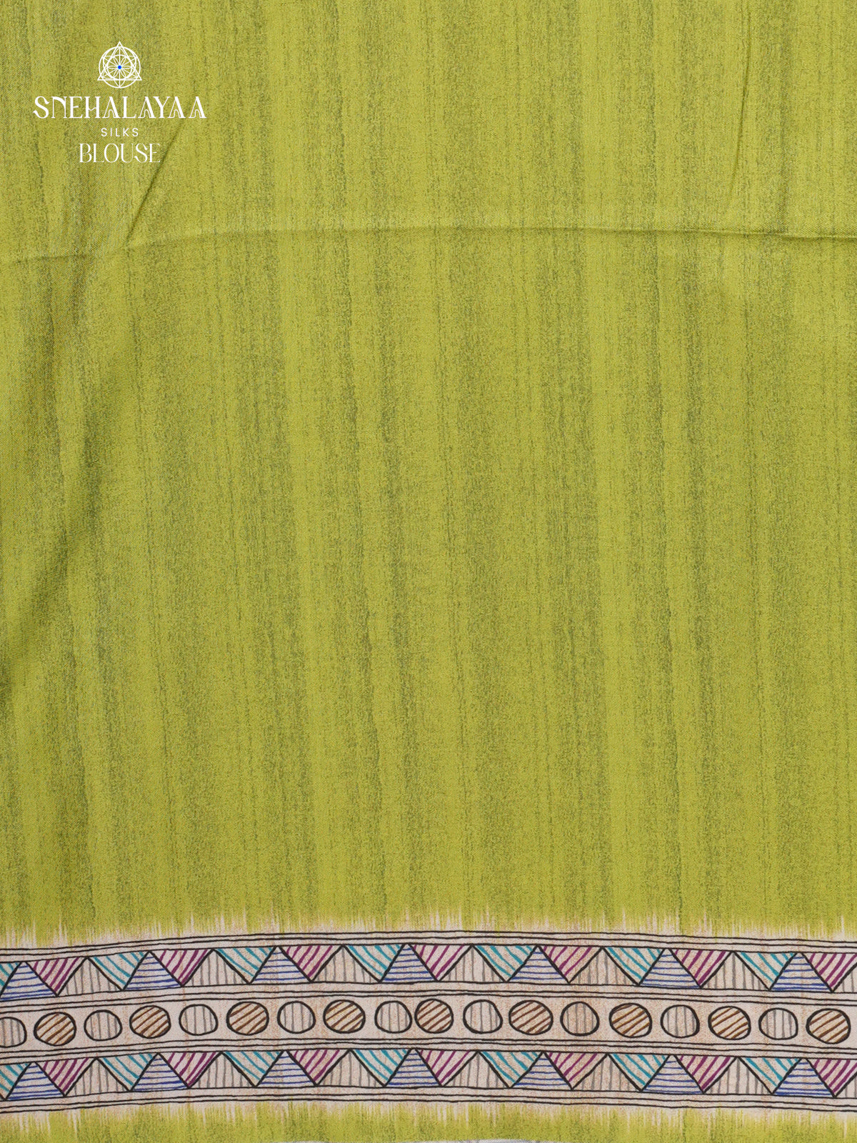Pistachio Green Madhubani Printed Saree