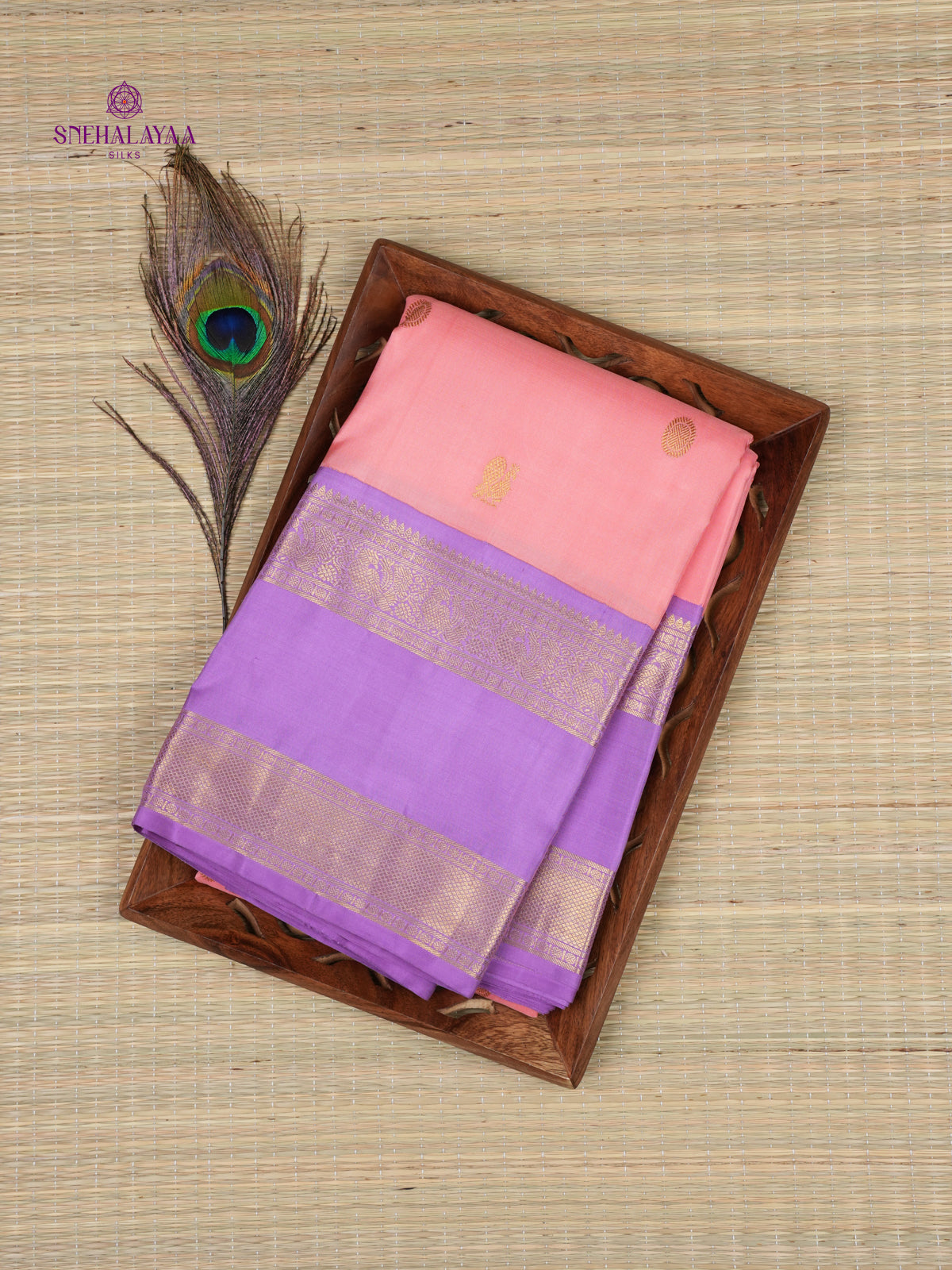 Pale Pink Kanjivaram Silk Saree