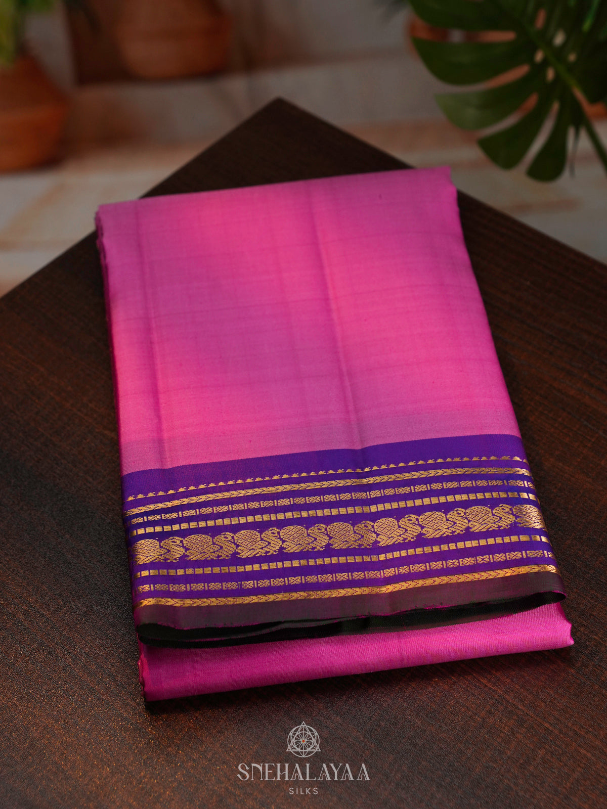 Pink Kanjivaram Silk Saree