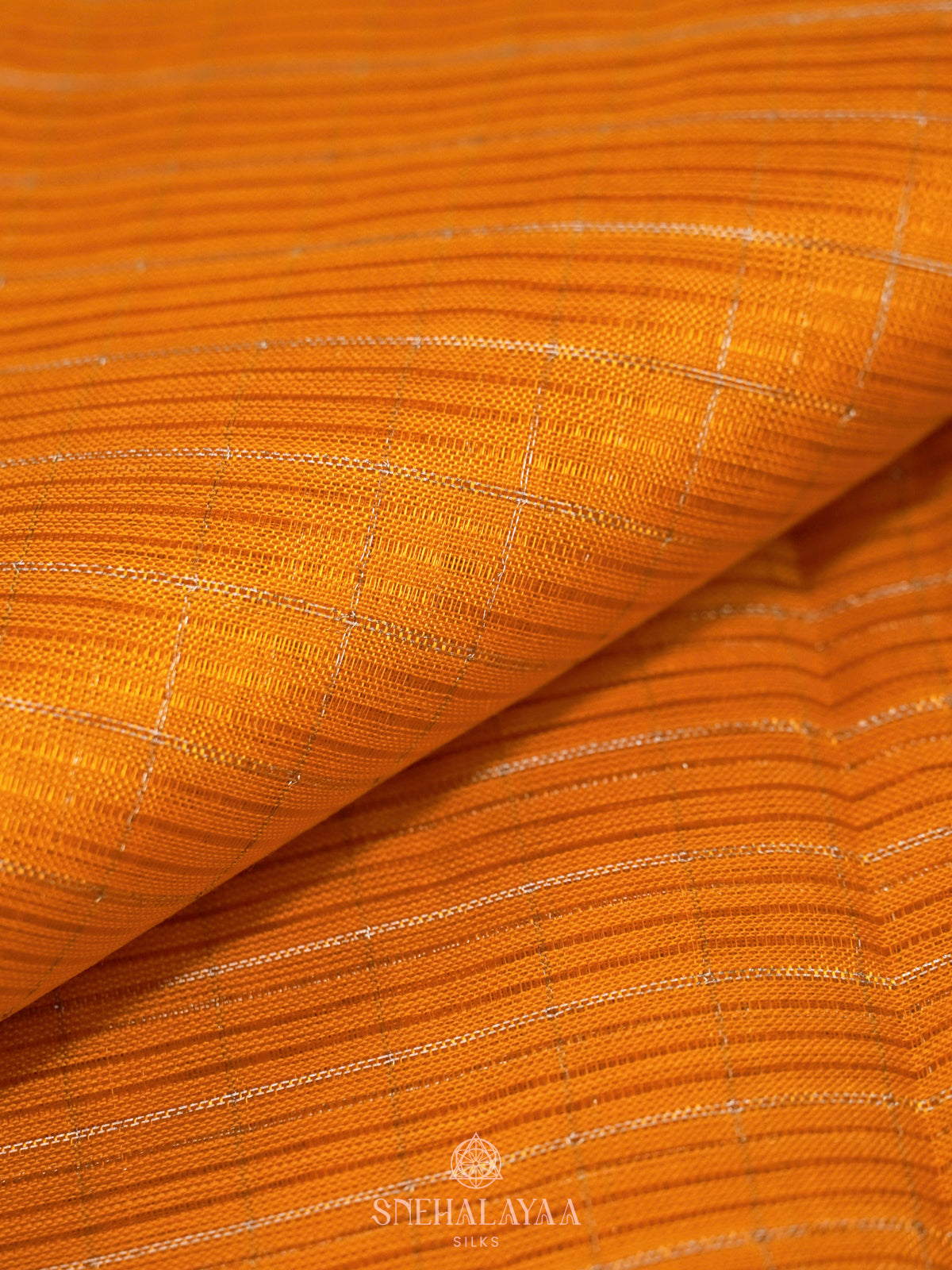 Orange Mangalagiri Silk Cotton Saree
