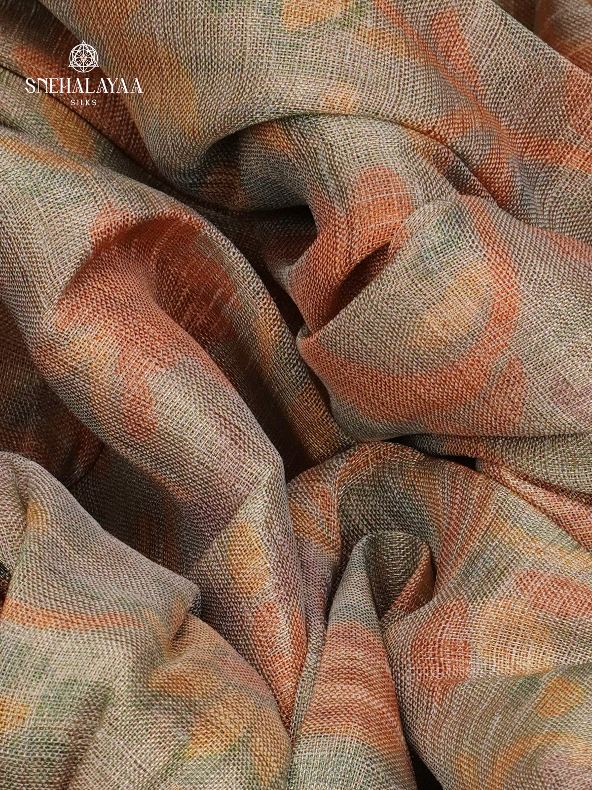 Grey Linen Tissue Saree