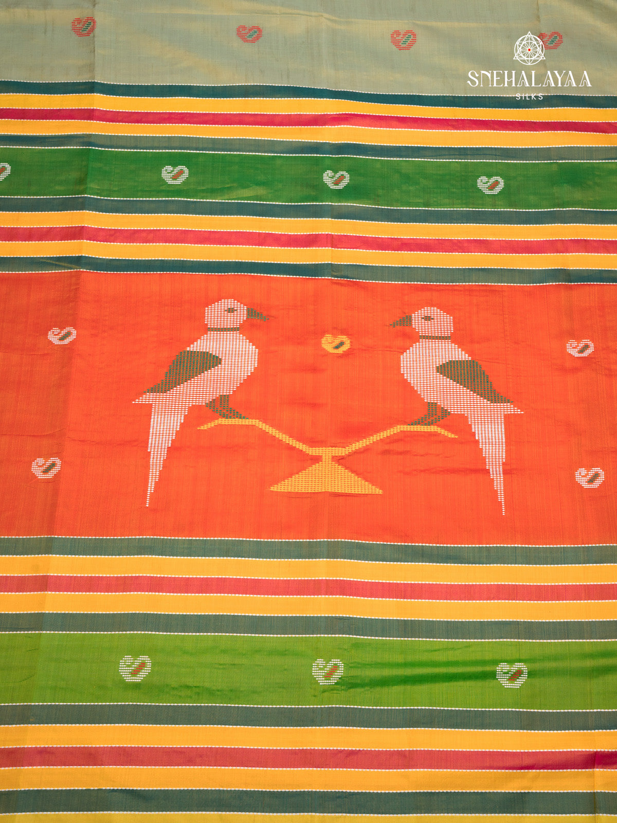 Green Katan Silk Saree