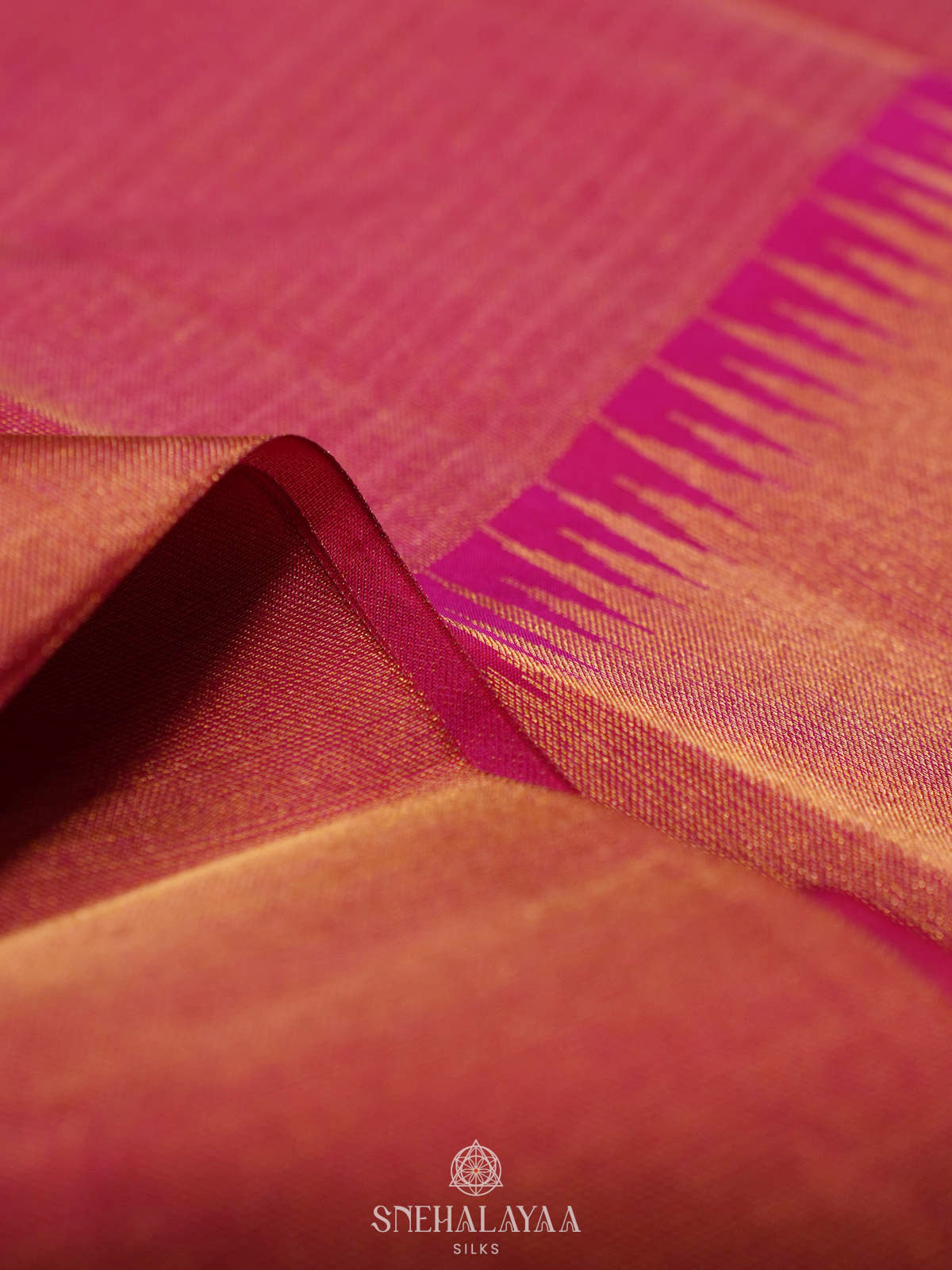 Pink Kanjivaram silk saree