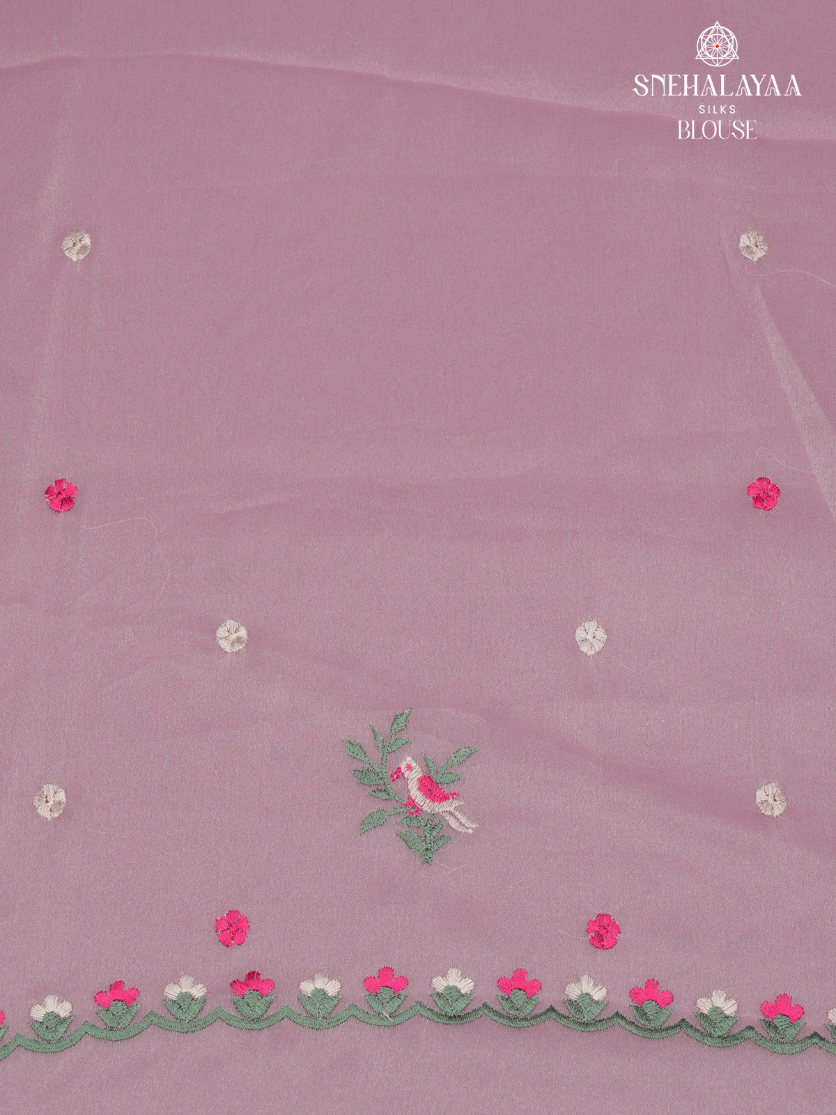 Lilac Embroidery Designer Saree