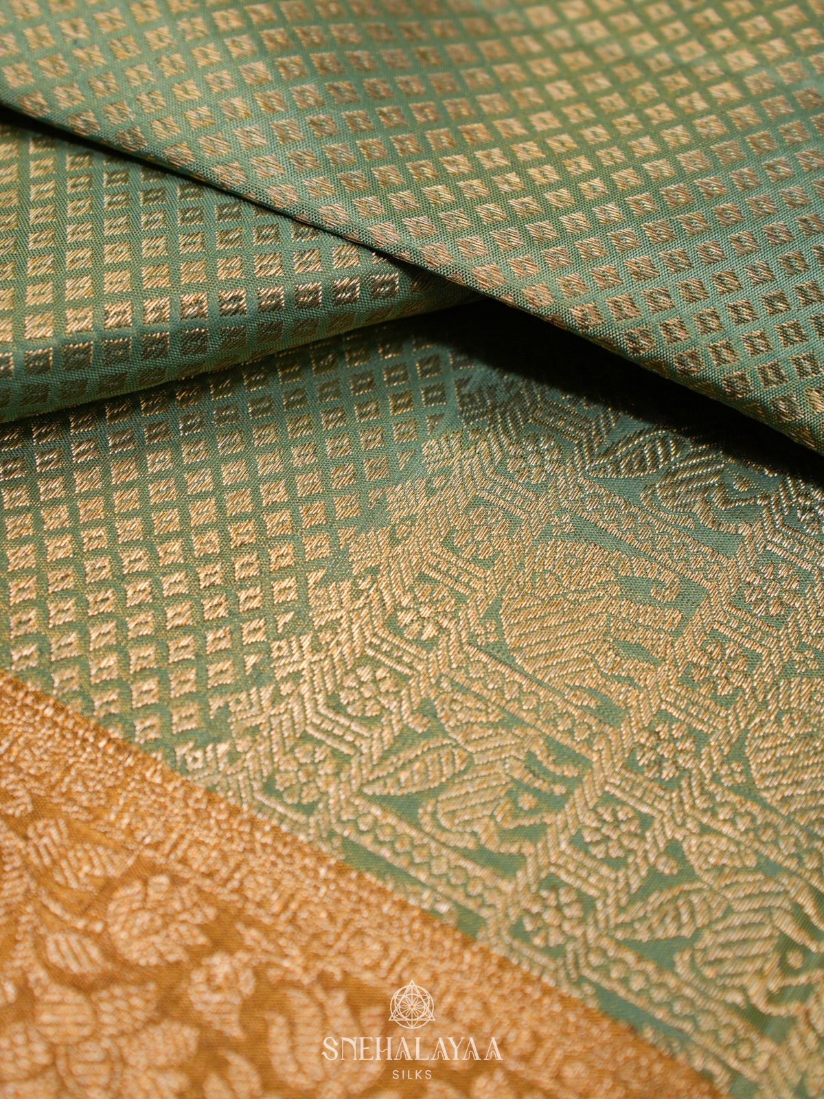 Pista Green Kanjivaram Silk Saree