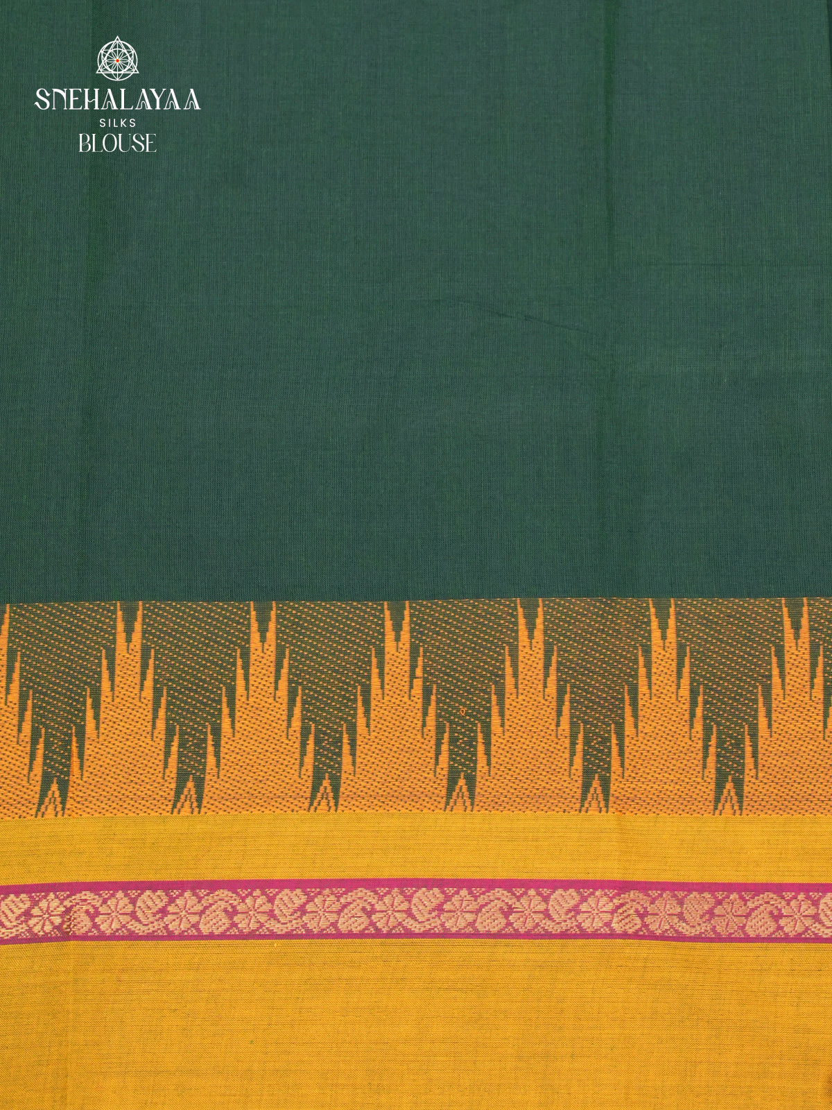 Dark Green Chettinad Cotton Saree