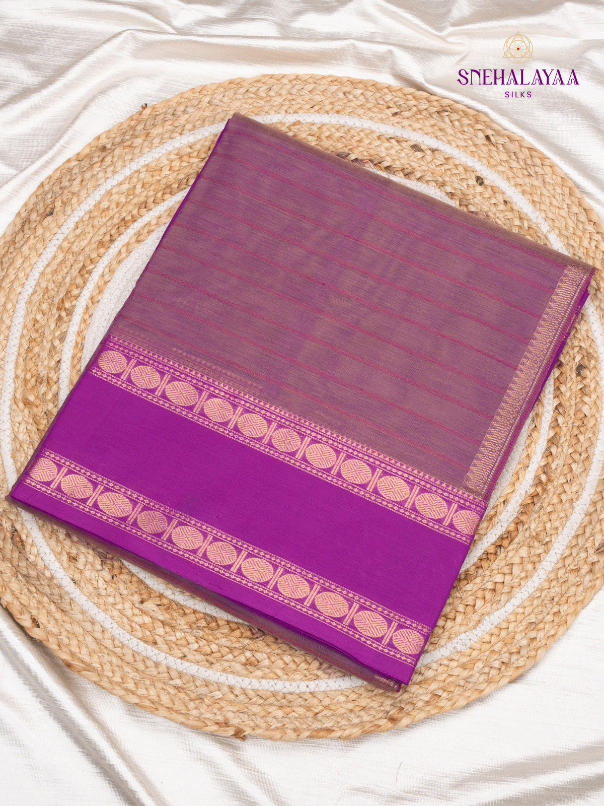 Purple Kanchi Silk Cotton Saree