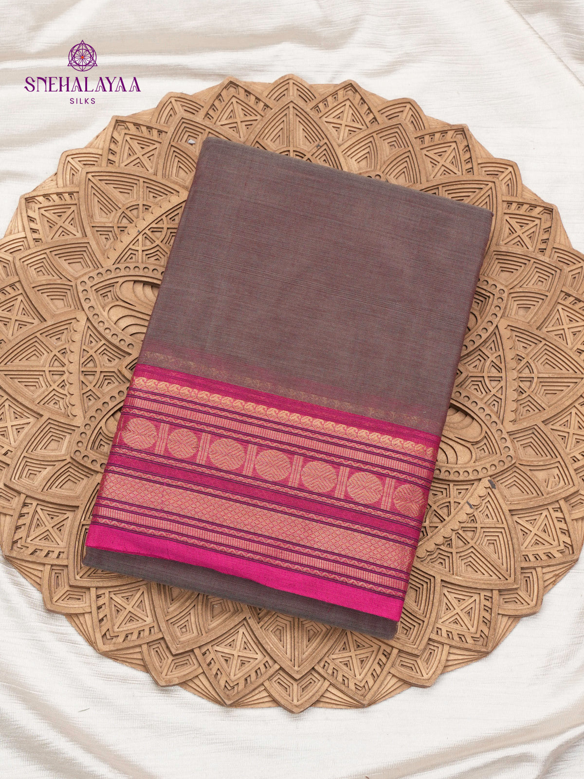 Smoky Mauve Chettinad Cotton Saree
