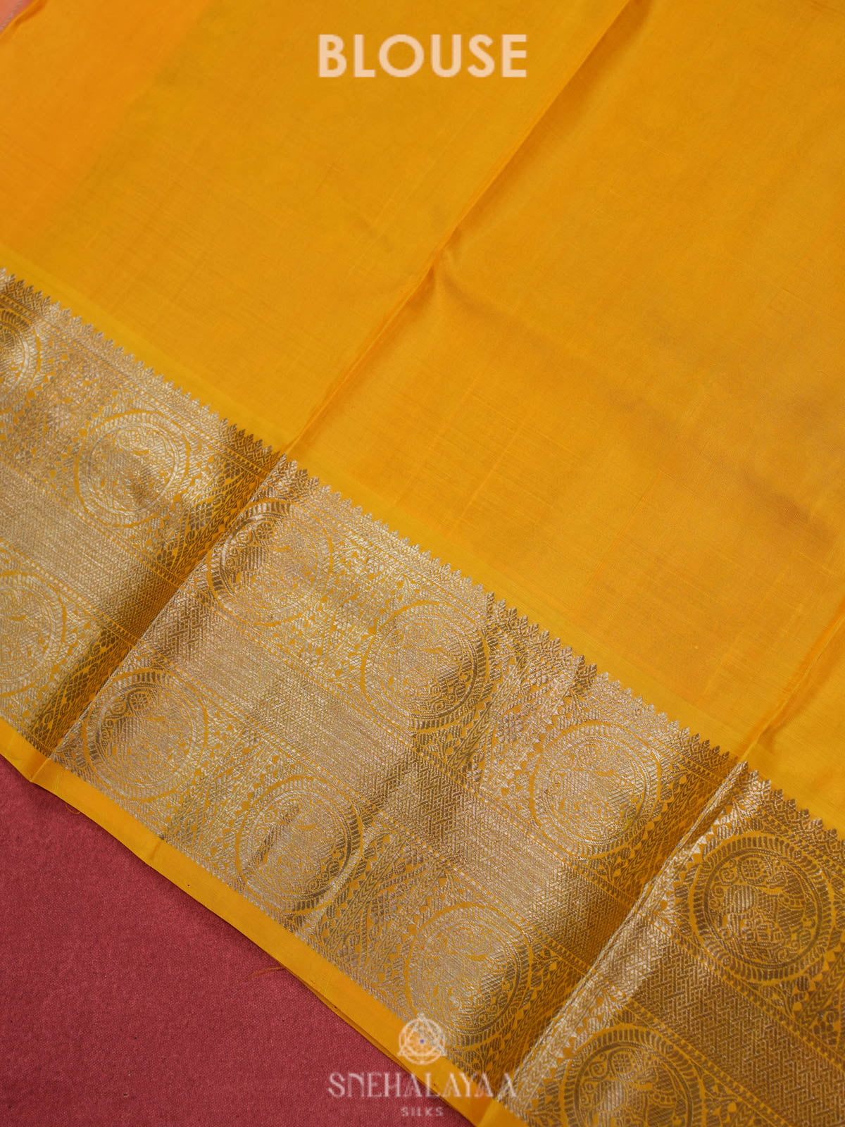 Peach Venkatagiri Silk Saree