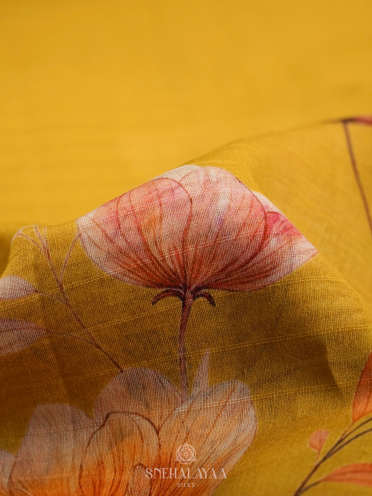 Yellow Chanderi Saree