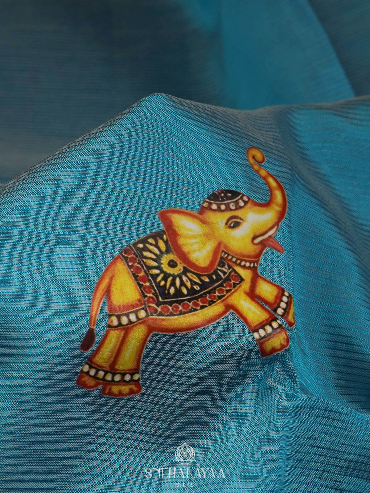 Blue Mangalagiri Silk Cotton Saree