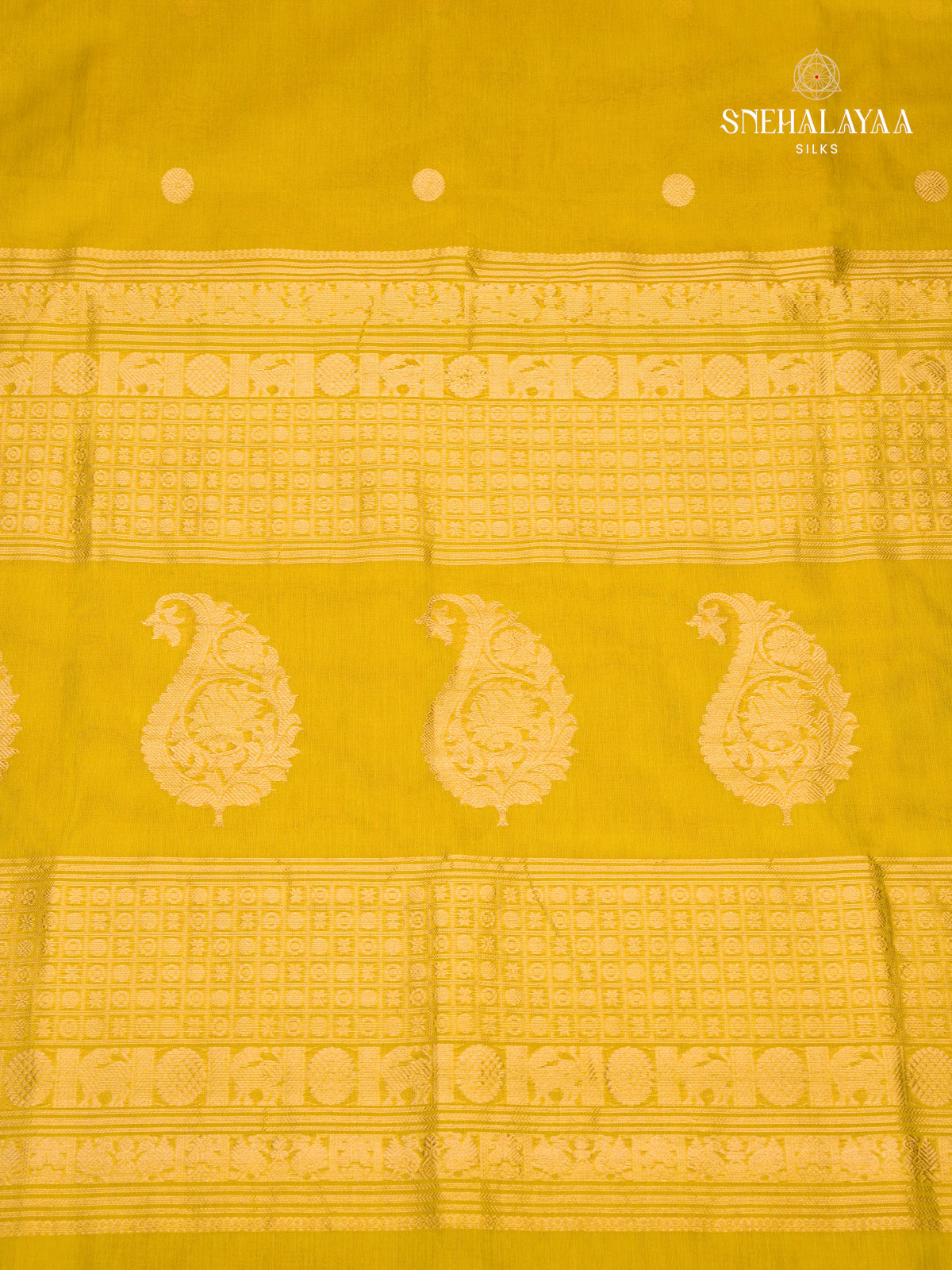 Yellow Kanchi Silk Cotton Saree