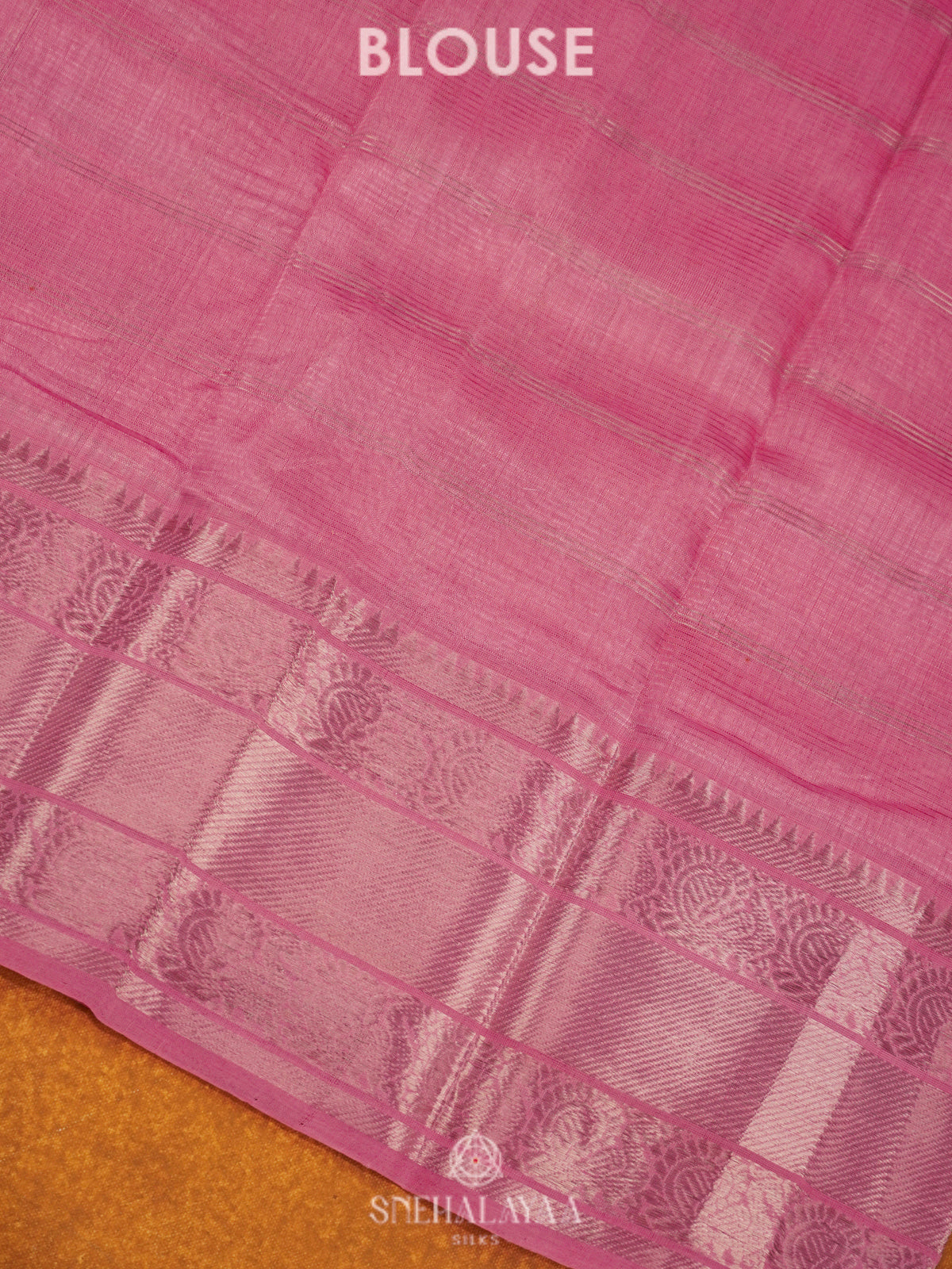Pink Mangalagiri Silk Cotton Saree