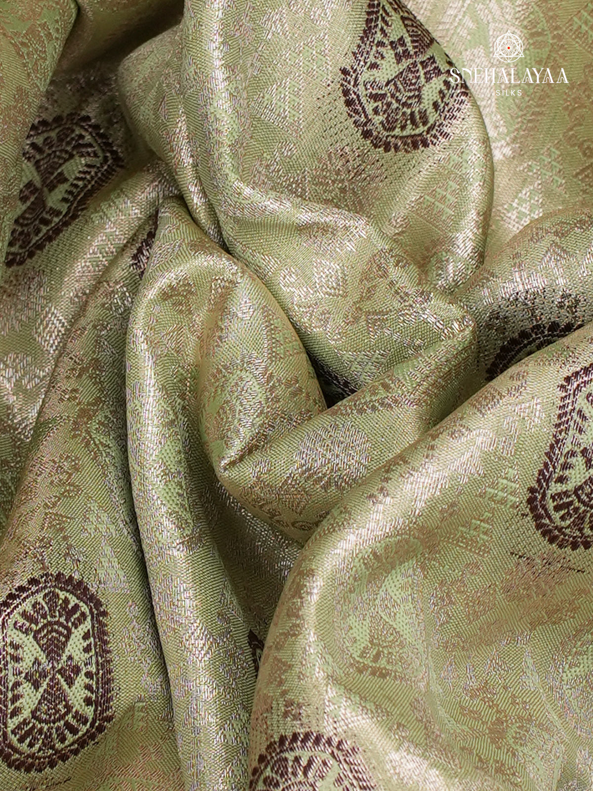 Sage Green Art Silk Saree