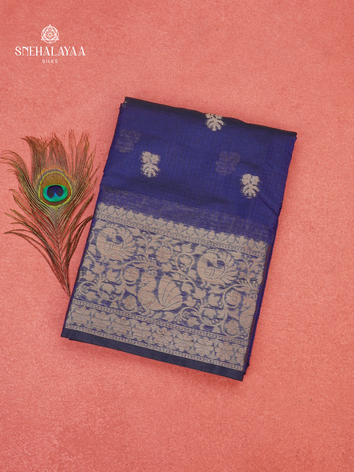 Navy Blue Kota Saree