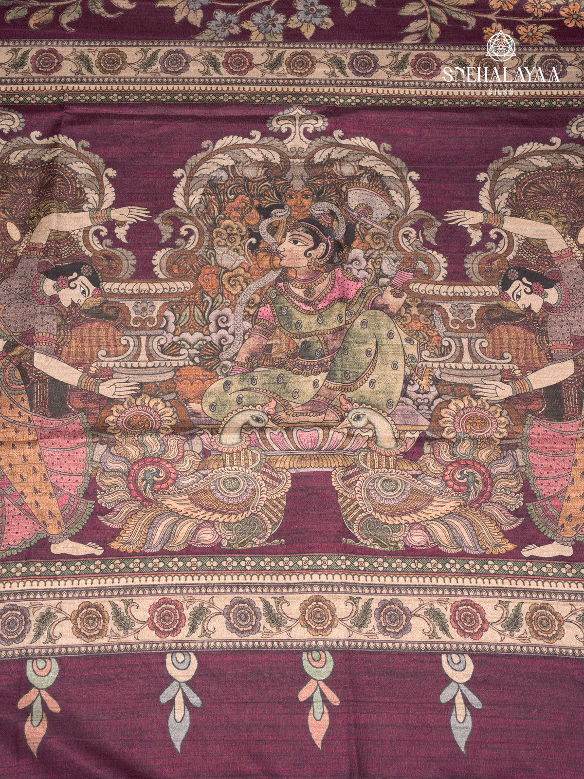 Grape Tussar Saree