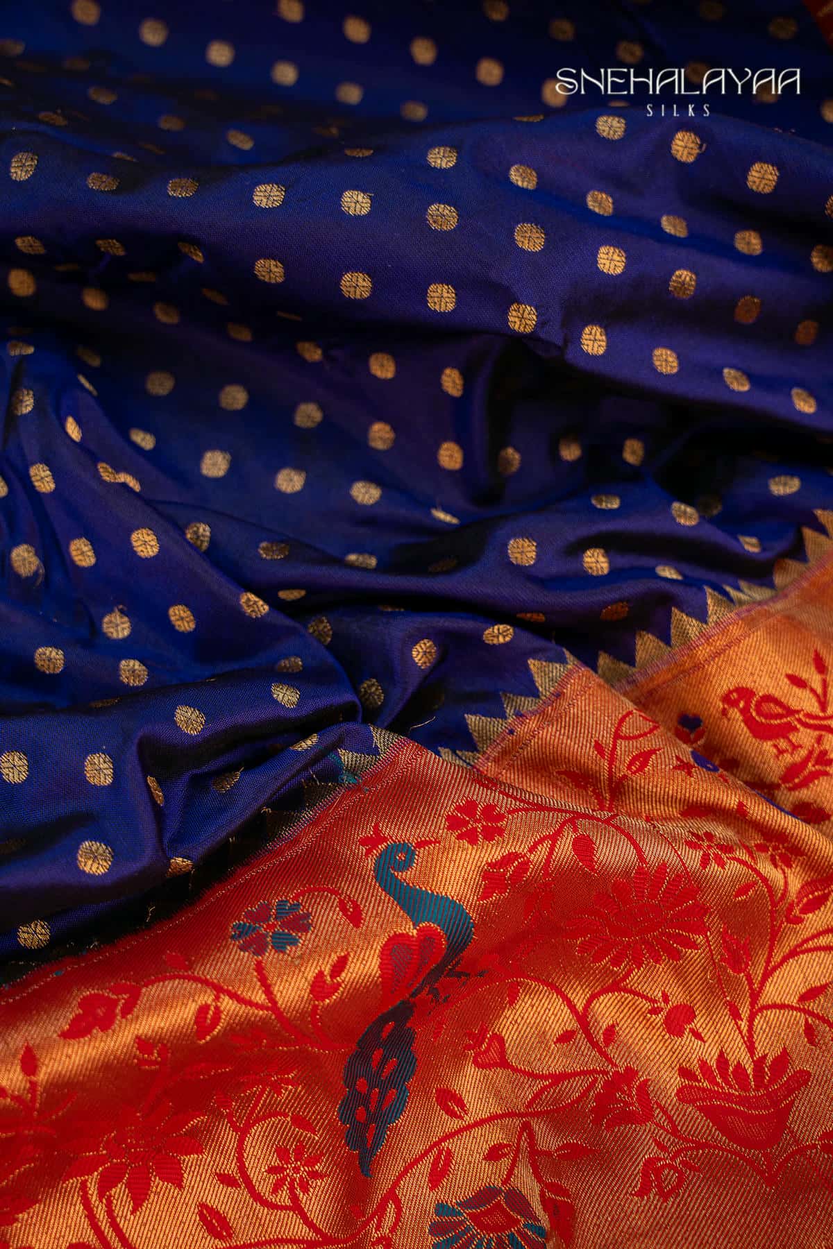 Royal Blue Paithani Silk Saree