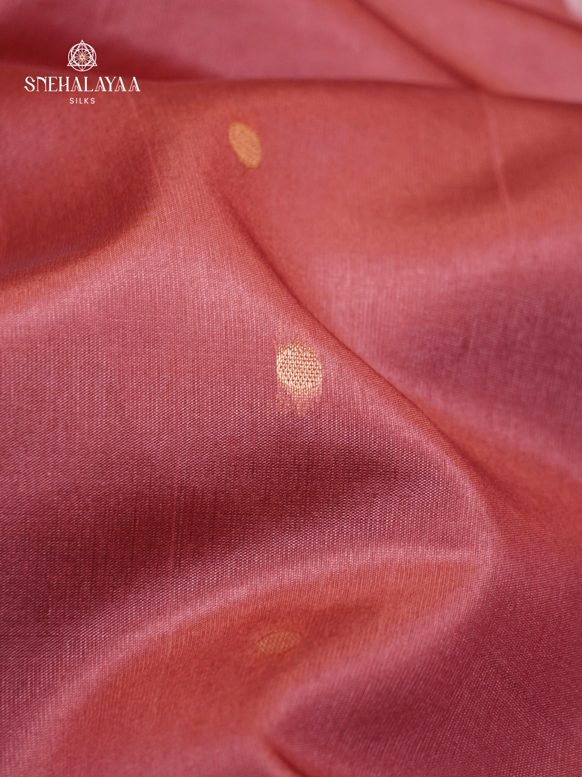 Dusty Mauve Jute Saree