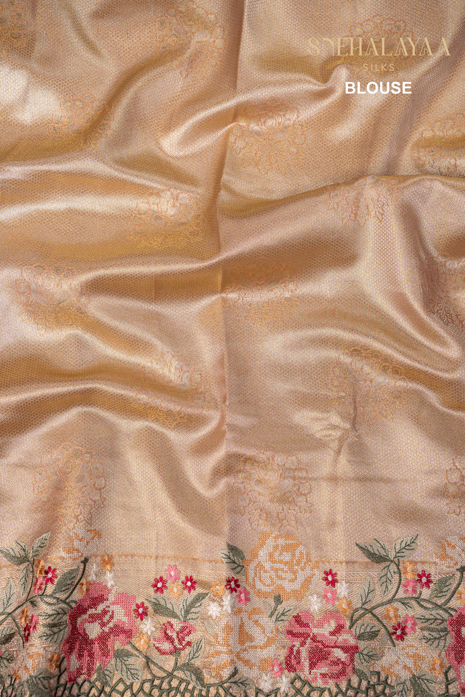 Beige Banaras Tissue Saree