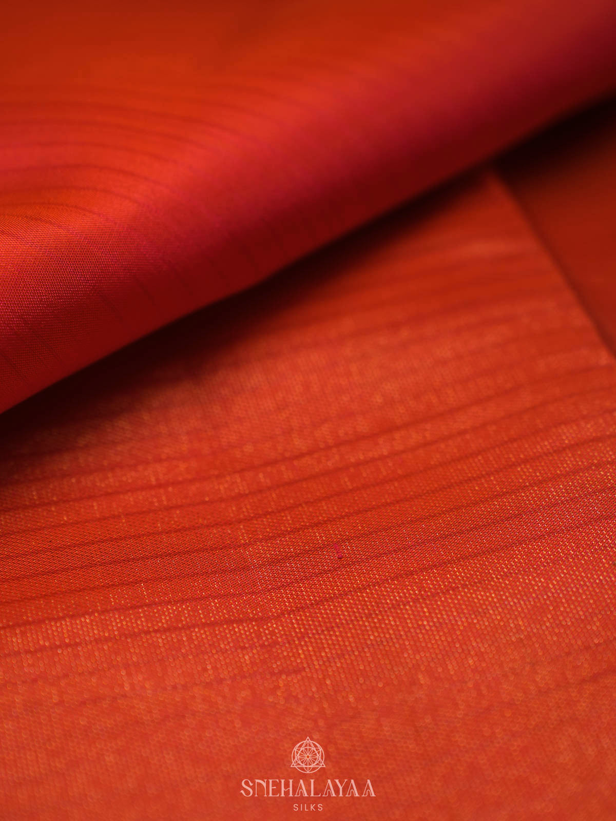 Orange Kanjivaram silk saree