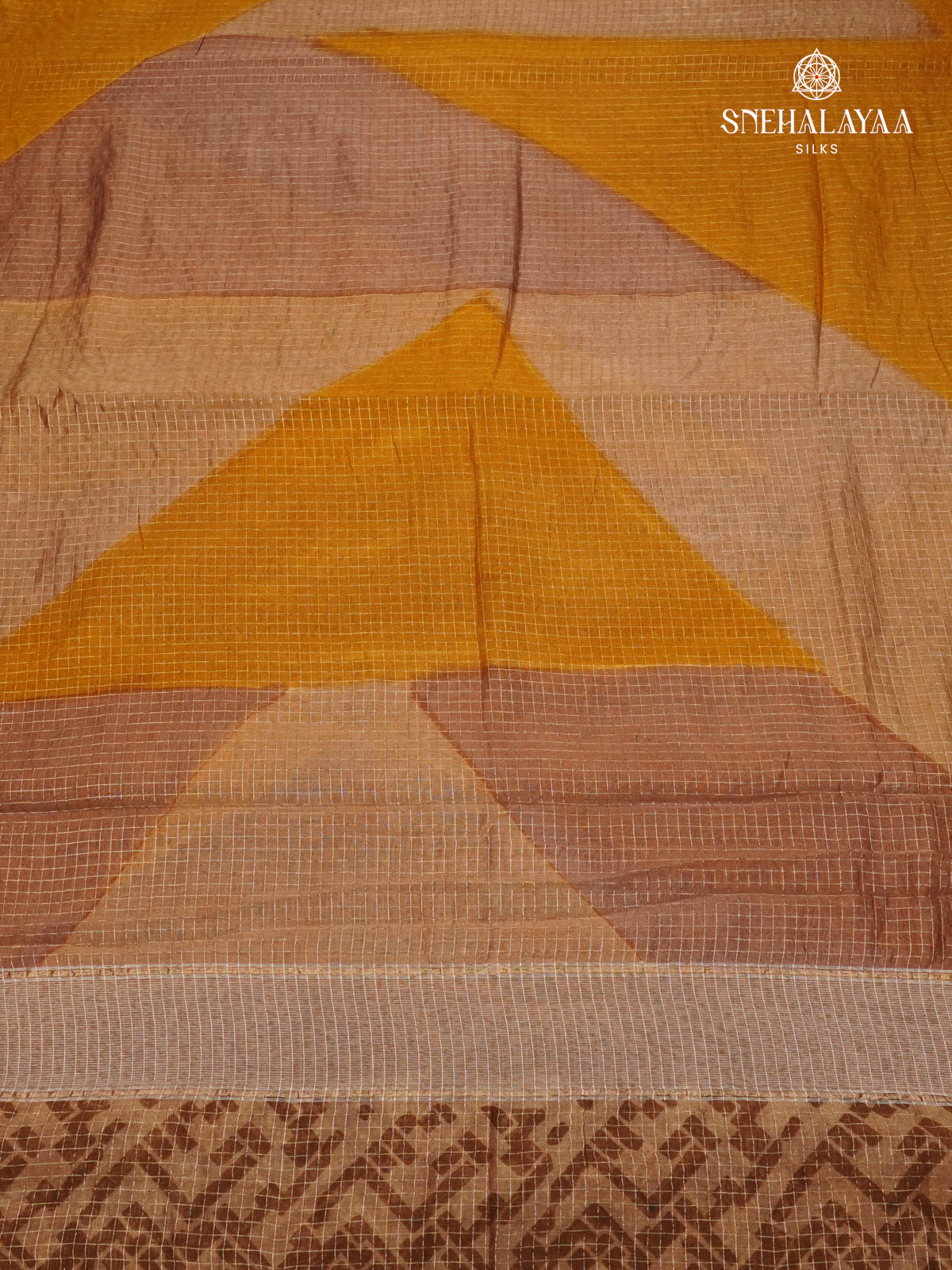 Mustard Yellow Chanderi Saree