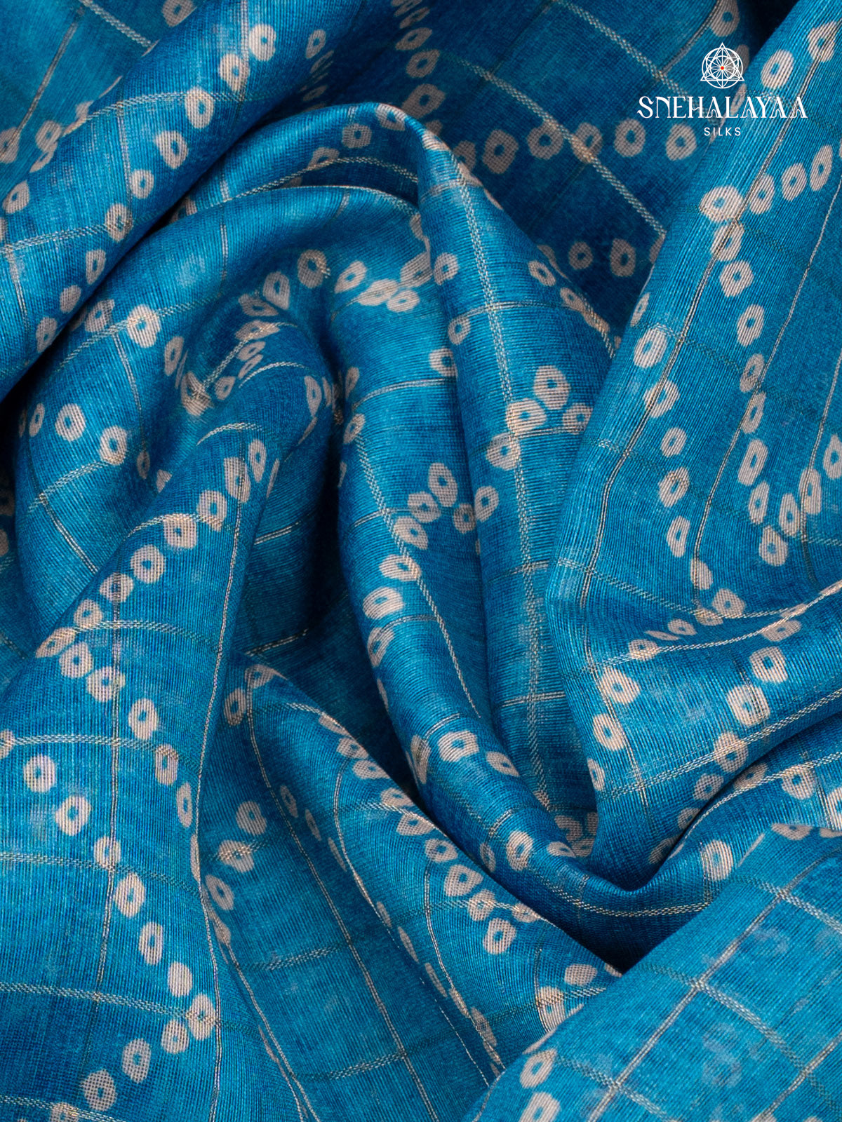 Blue Madhubani Saree