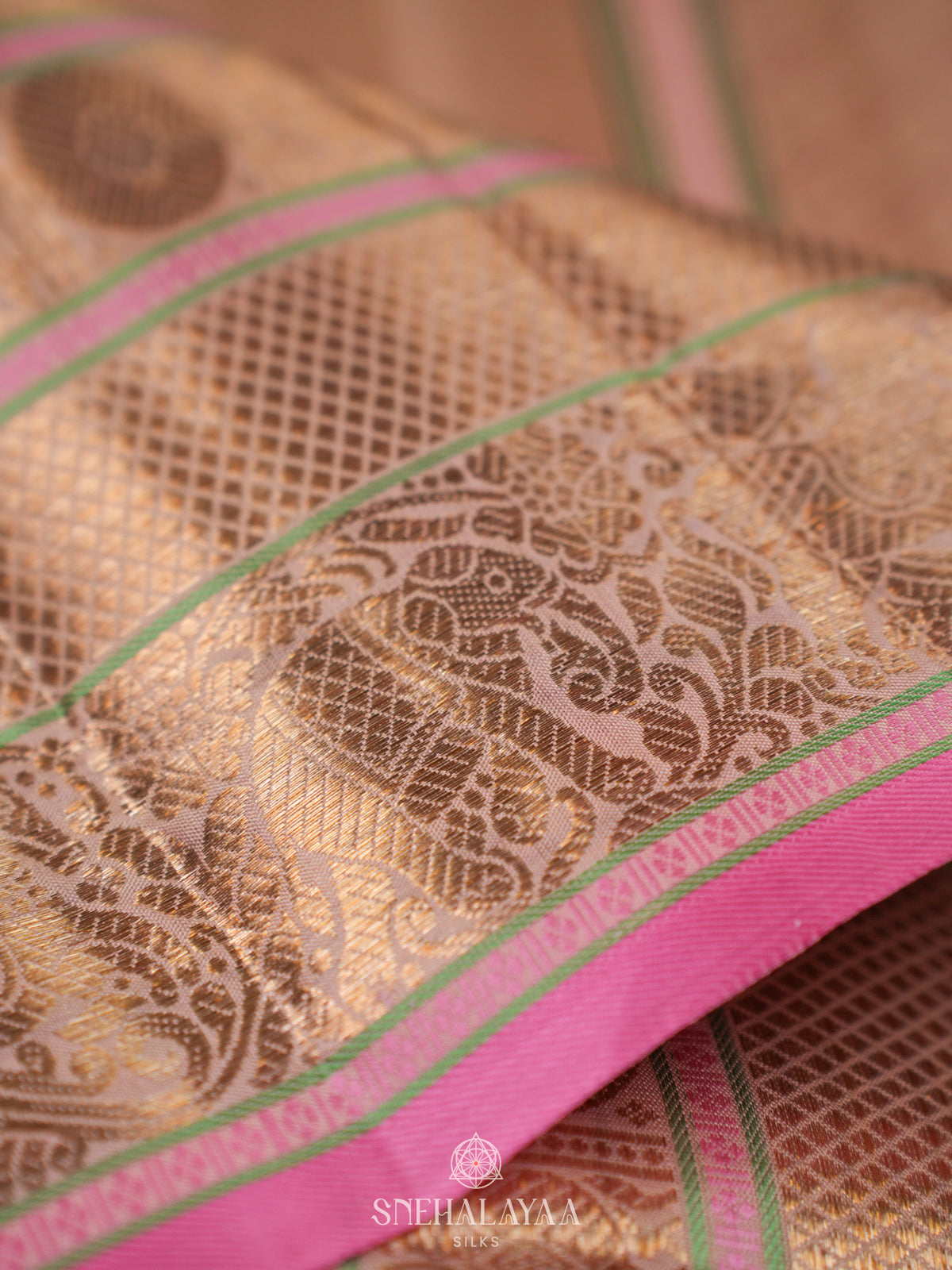 Gold Kanjivaram Silk Saree