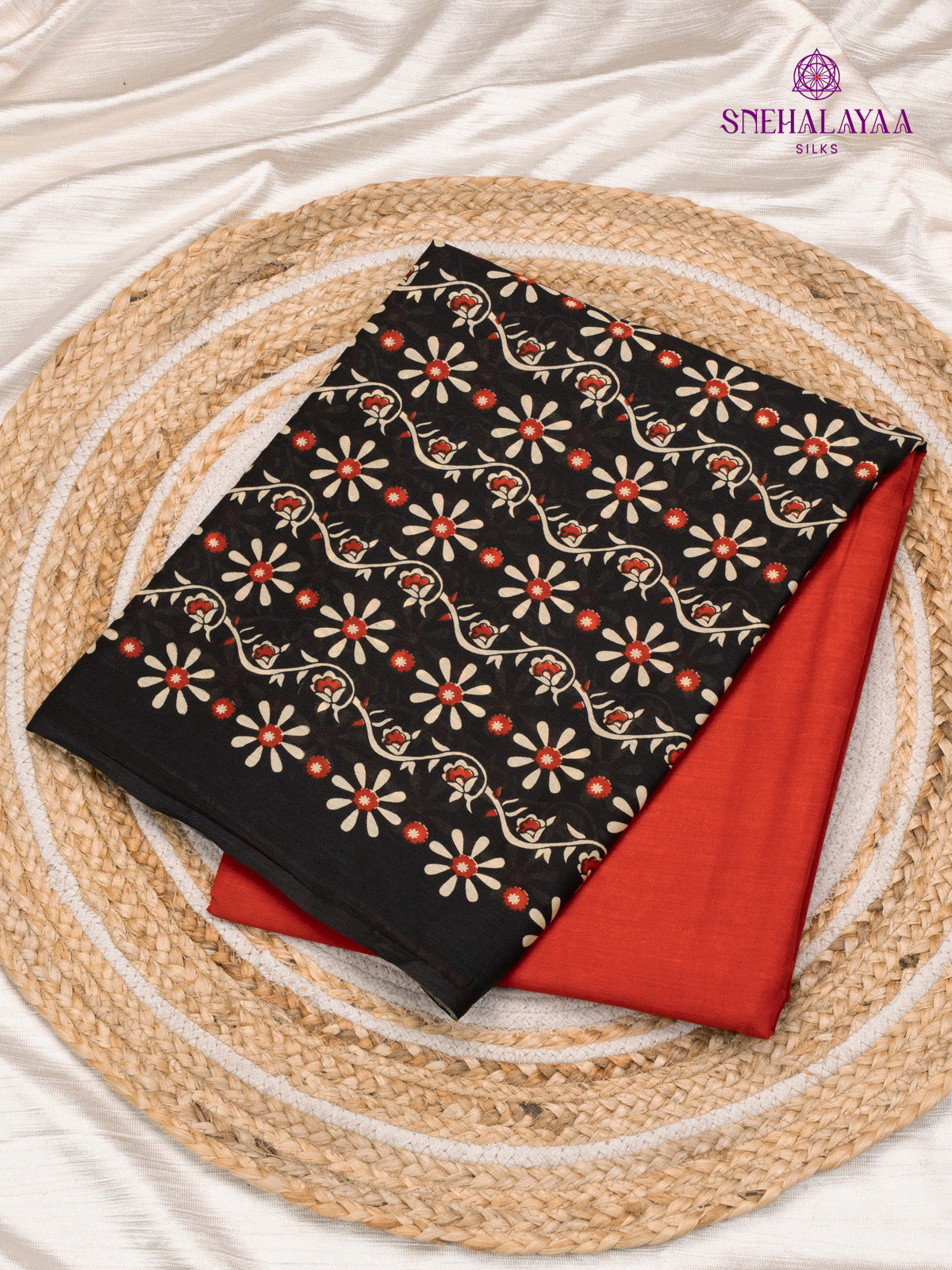 Red Jaipur Cotton Saree