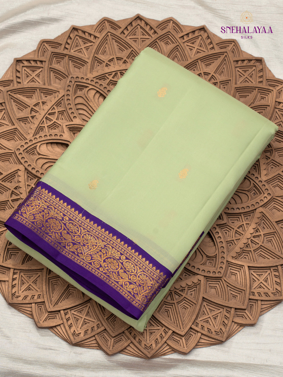 Pista Green Kanjivaram Silk Saree