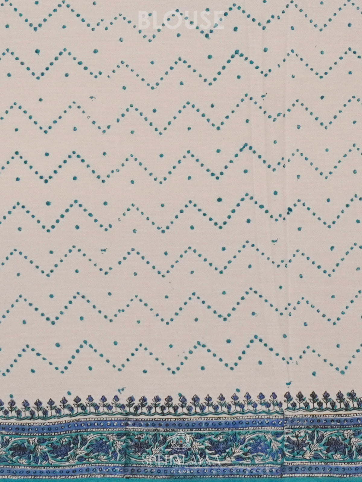 White Jaipur Cotton Saree