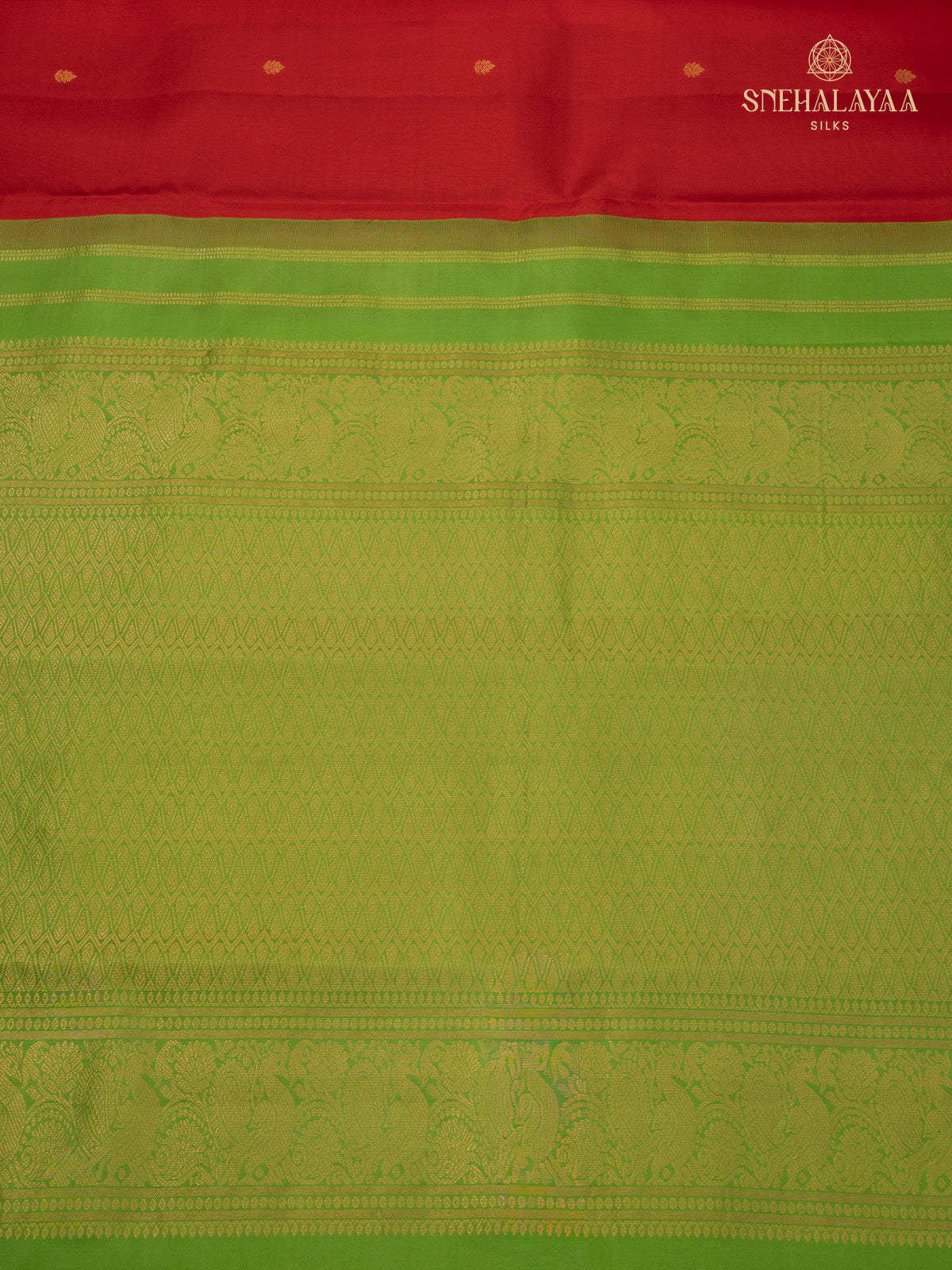 Red Korvai Kanjivaram Silk Saree