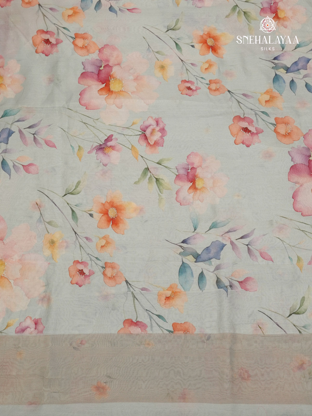 Pale Blue Chanderi Saree